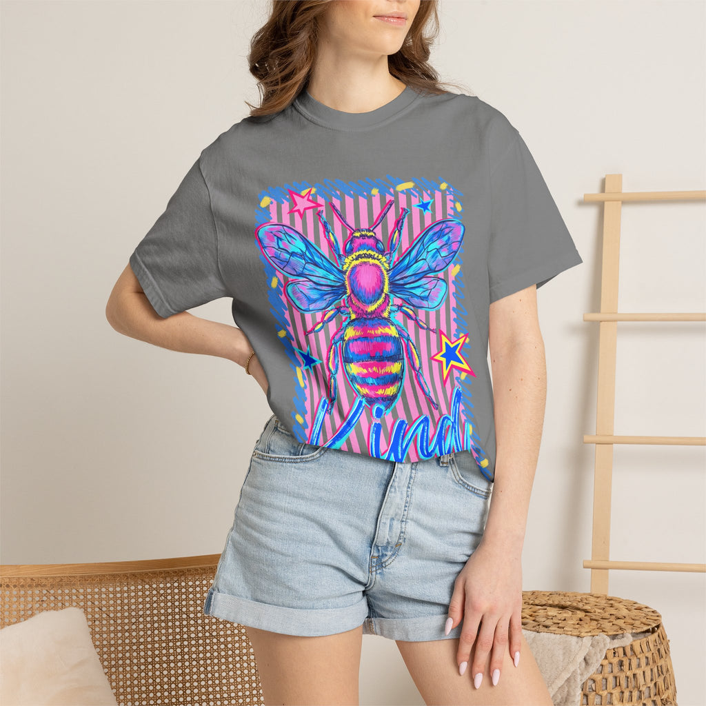 Kind Bee T-Shirt — Colorful Psychedelic Bee Graphic Tee