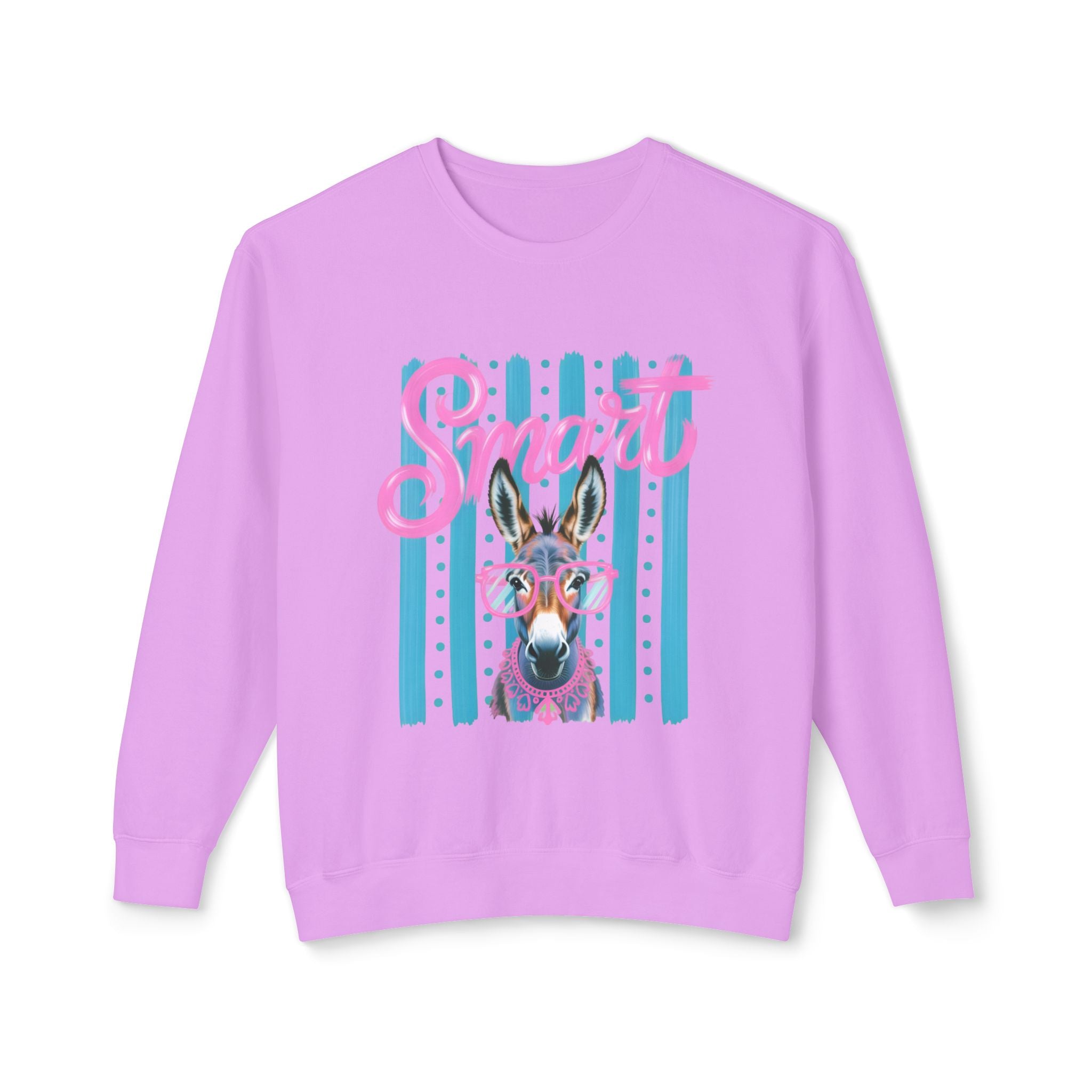 Donkey Sweet Crewneck Sweatshirt — 'Sweet' Colorful Donkey Graphic