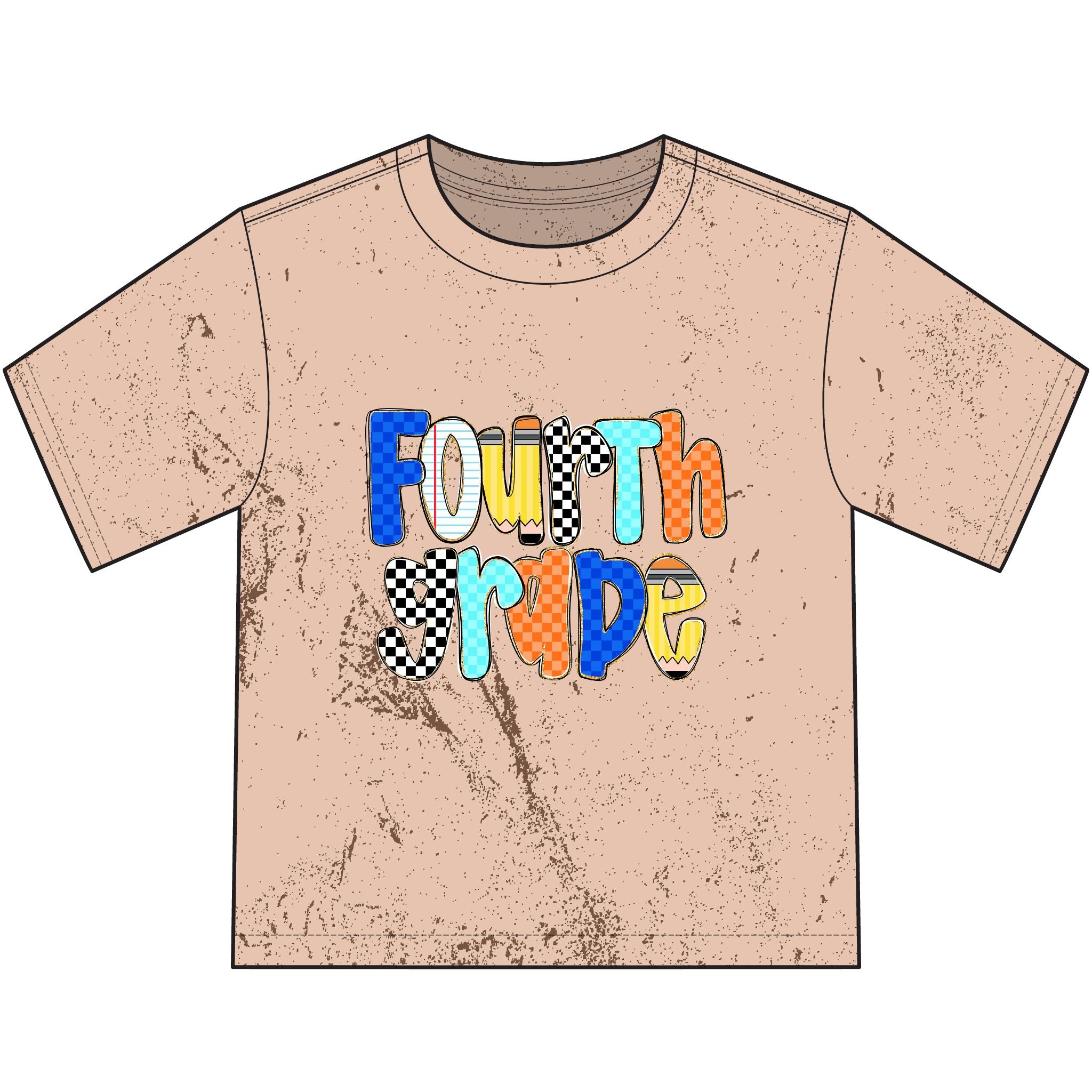 Fourth Grade Pride Youth T-Shirt — Colorful Back-to-School Fourth Grade Tee