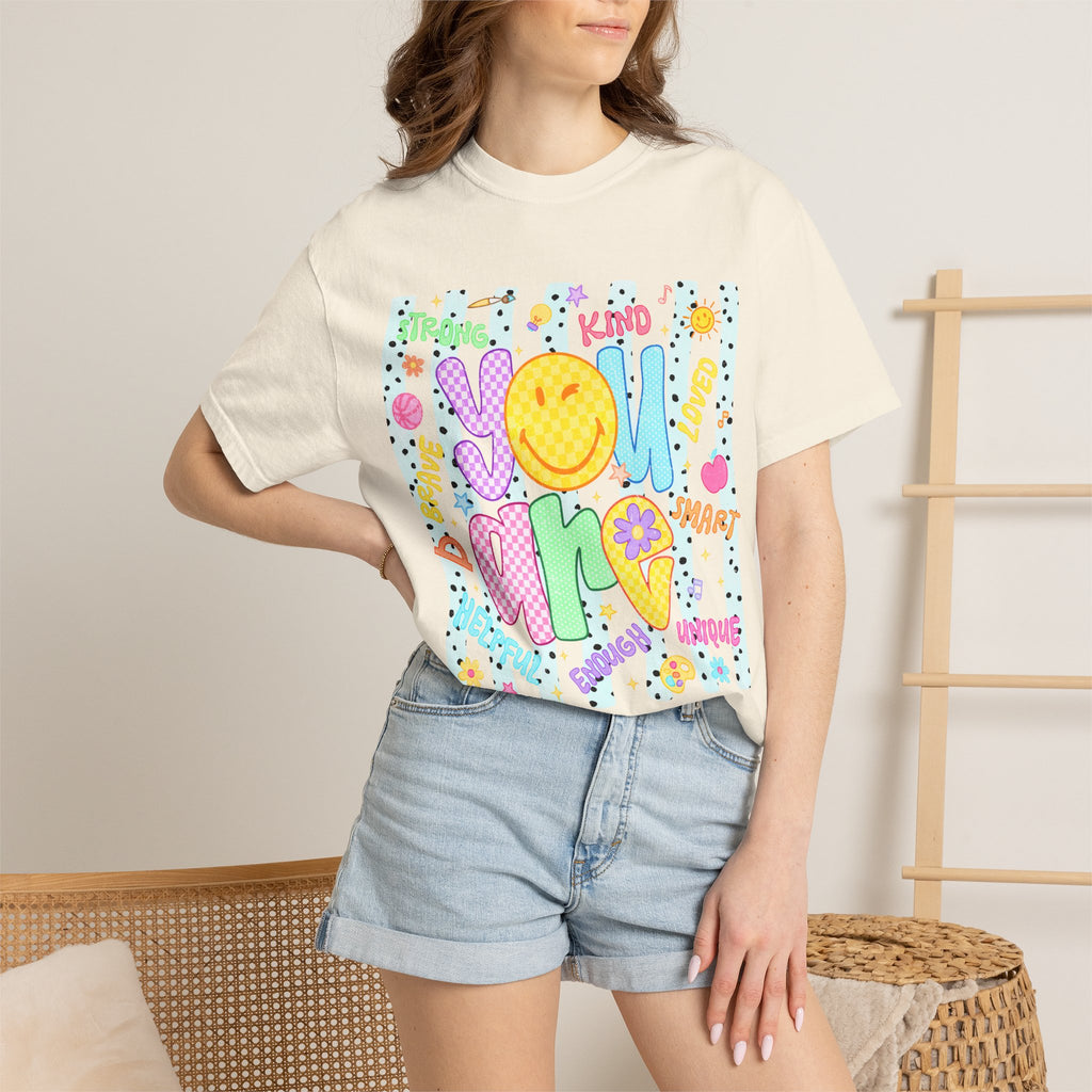 You Are Amazing T-Shirt — Positive Vibes Graphic Tee with Smiley & Kindness Doodle
