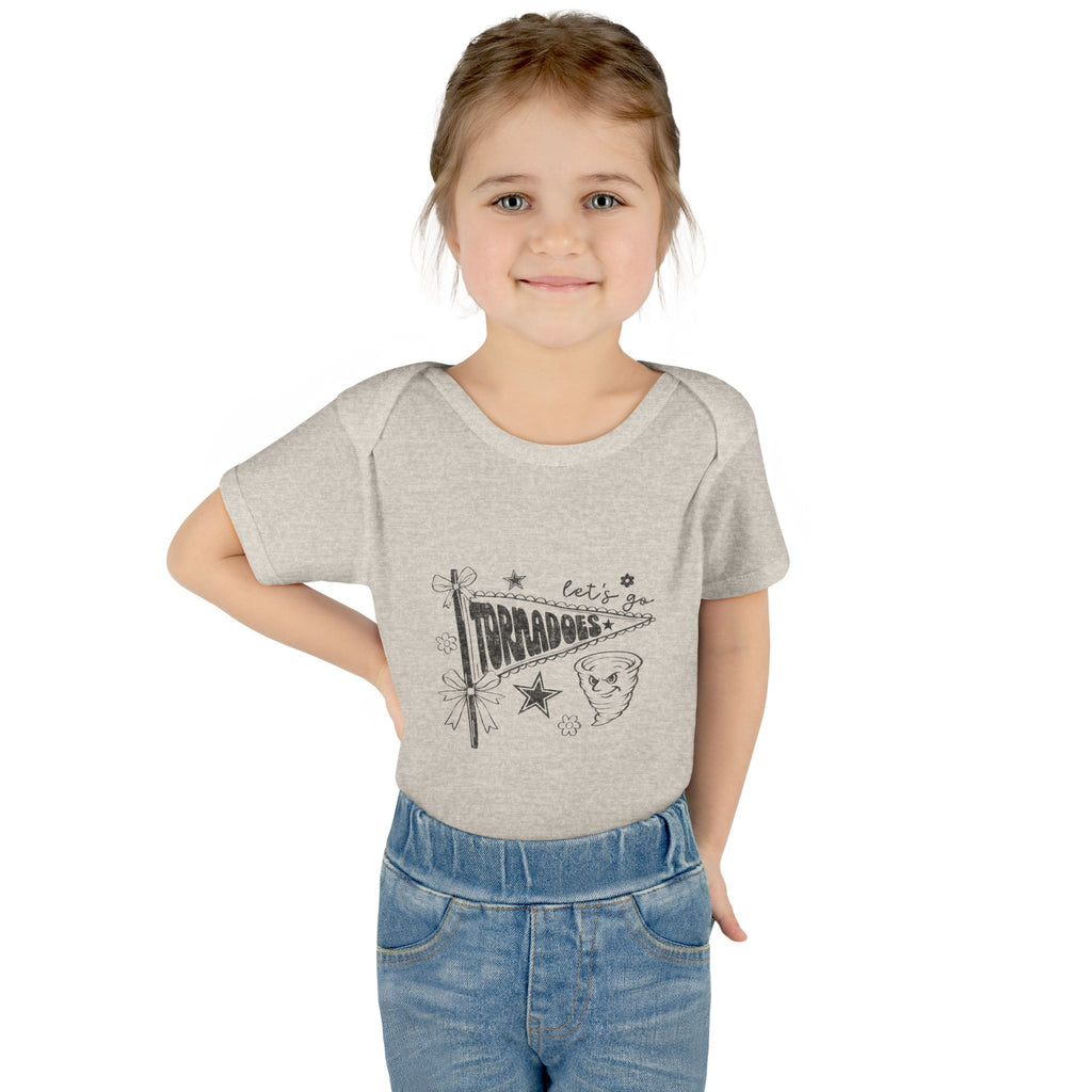 Let's Be Tornadoes Baby Bodysuit – Cute Retro Space Drawing Infant Onesie