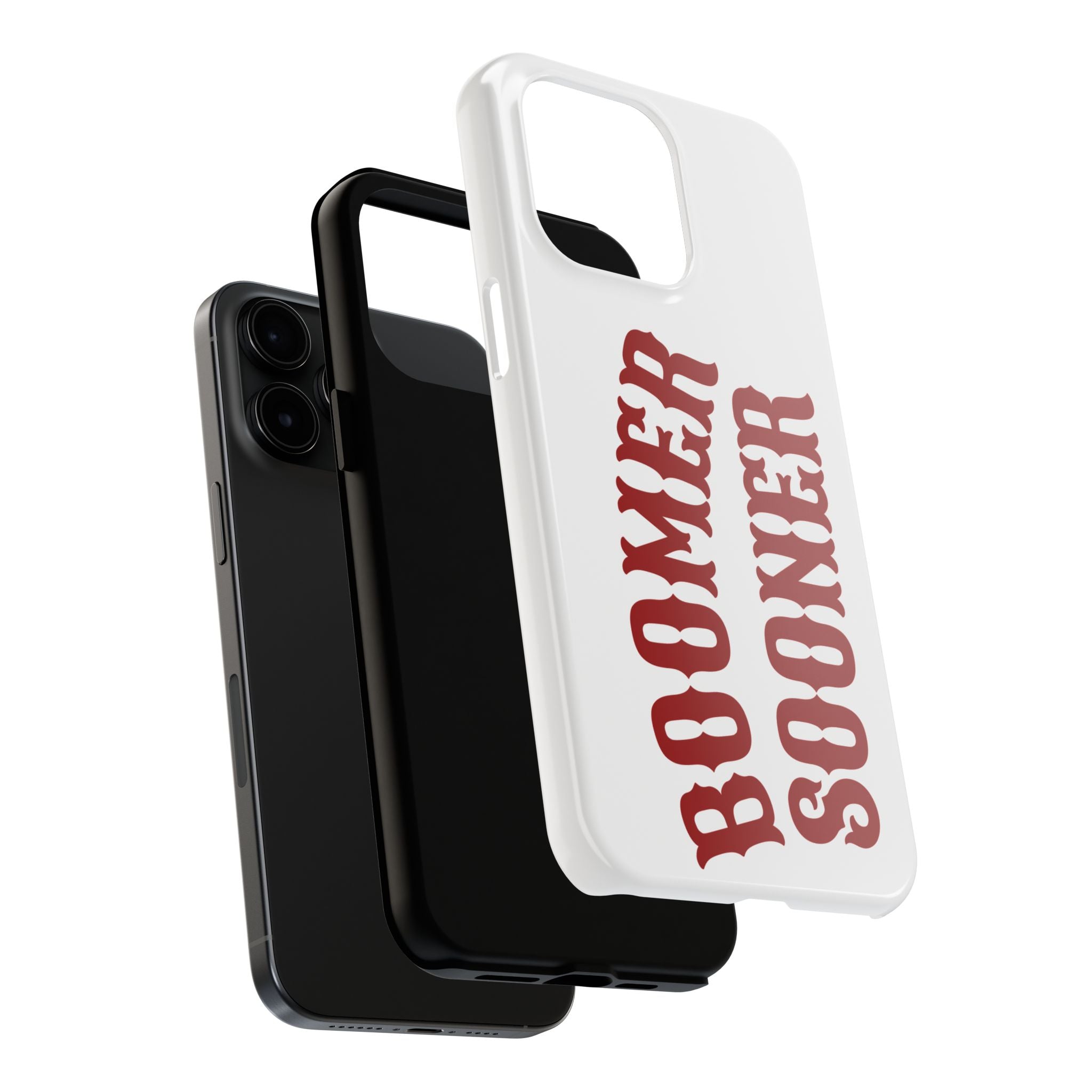 Boomer Sooner Tough Phone Case — Oklahoma Crimson Retro Text Protective Cover