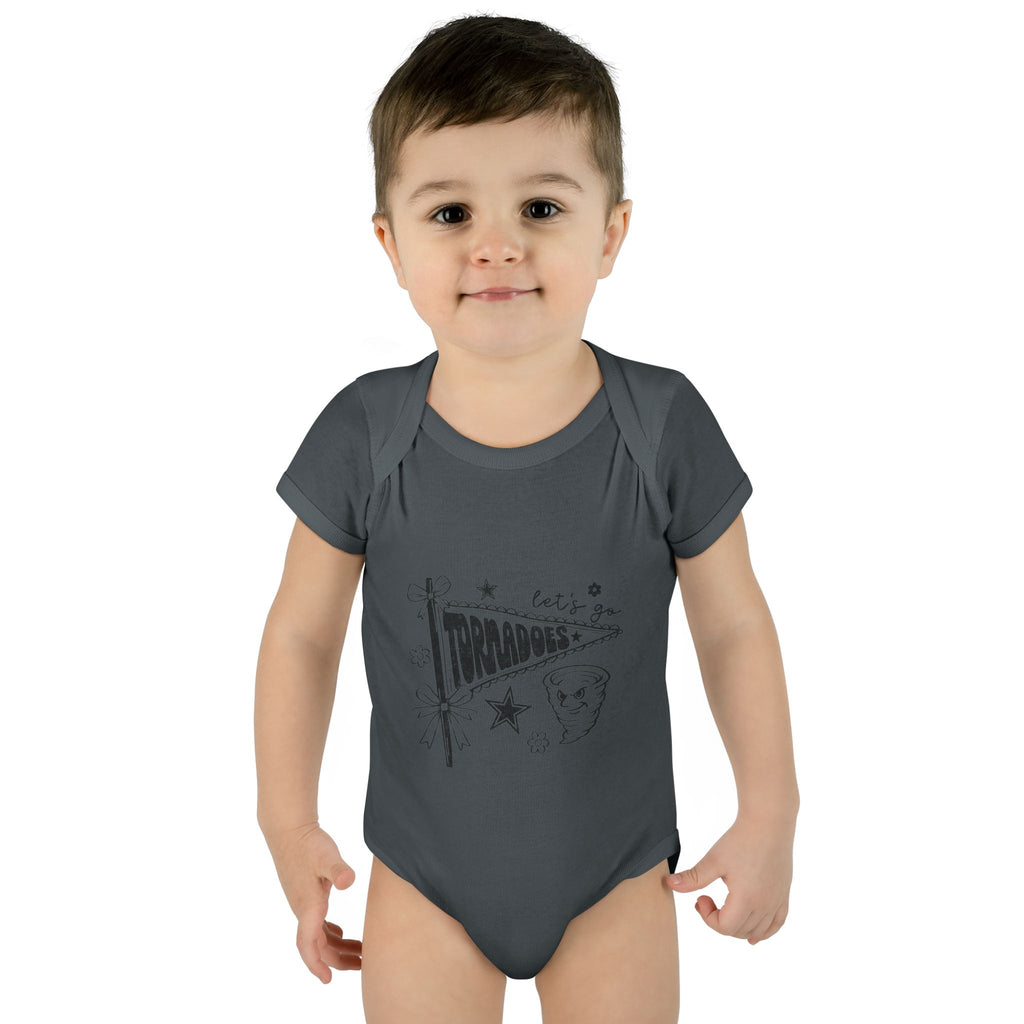 Let's Be Tornadoes Baby Bodysuit – Cute Retro Space Drawing Infant Onesie