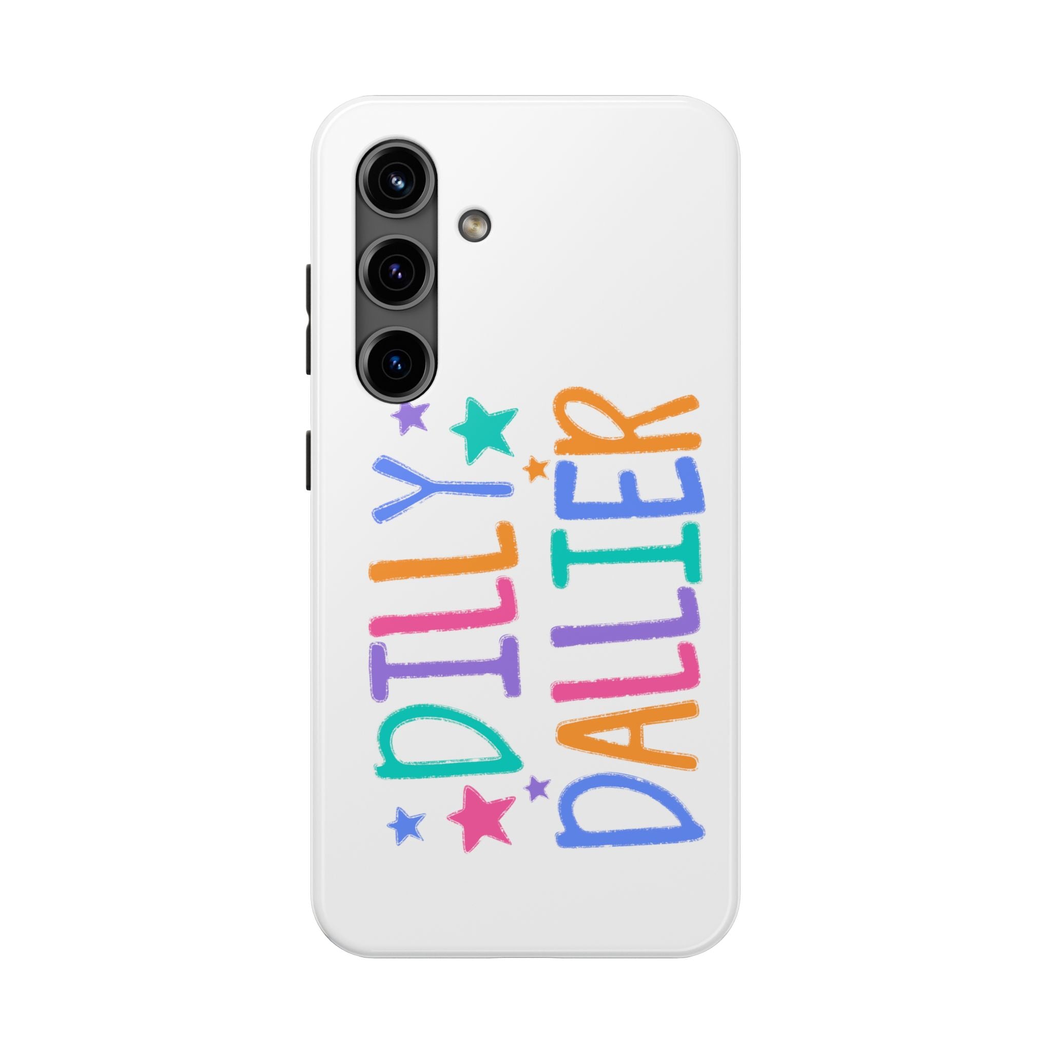 Dilly Dallier Colorful Tough Phone Case — Fun Pastel Stars Protective Cover
