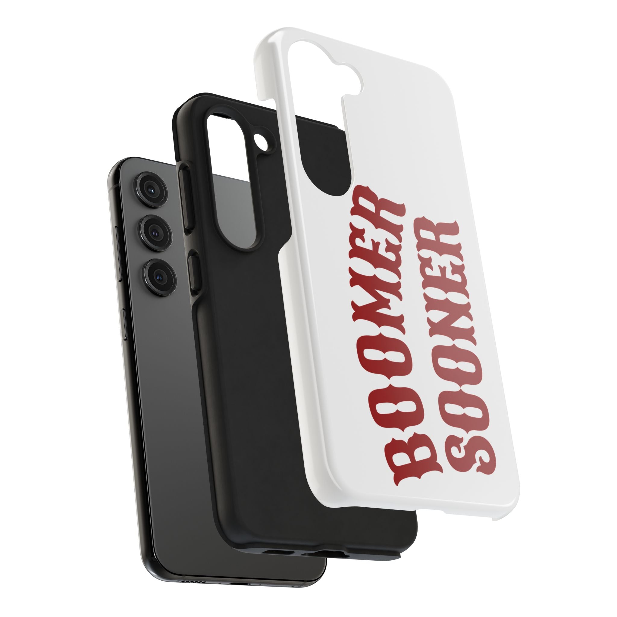 Boomer Sooner Tough Phone Case — Oklahoma Crimson Retro Text Protective Cover