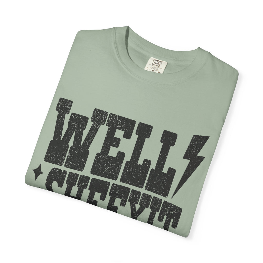 Well Sheeyit T-Shirt — Rustic Vintage Graphic Tee with Lightning Bolt