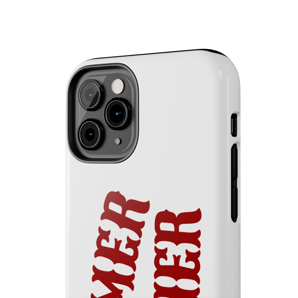 Boomer Sooner Tough Phone Case — Oklahoma Crimson Retro Text Protective Cover