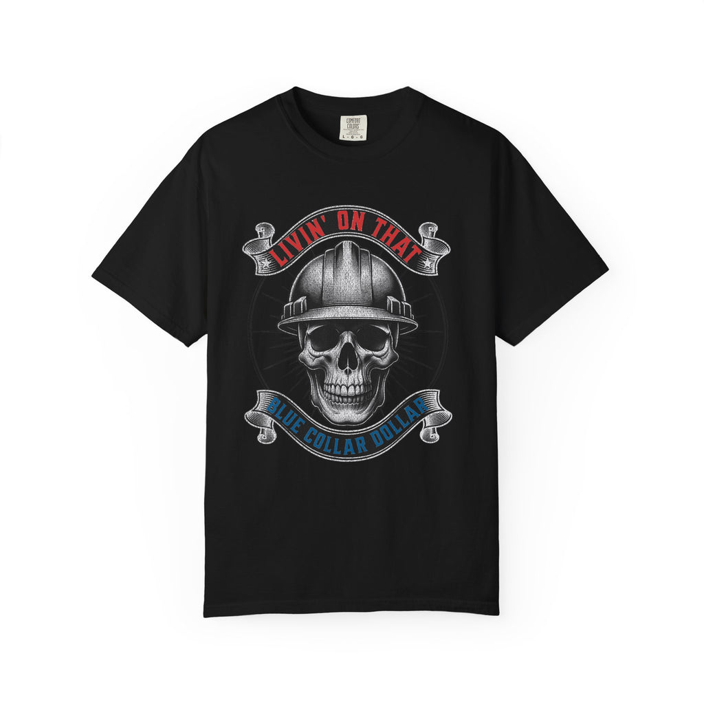 Skull Miner T-Shirt — 'Livin' On That Coal Dust' Vintage Workwear Tee