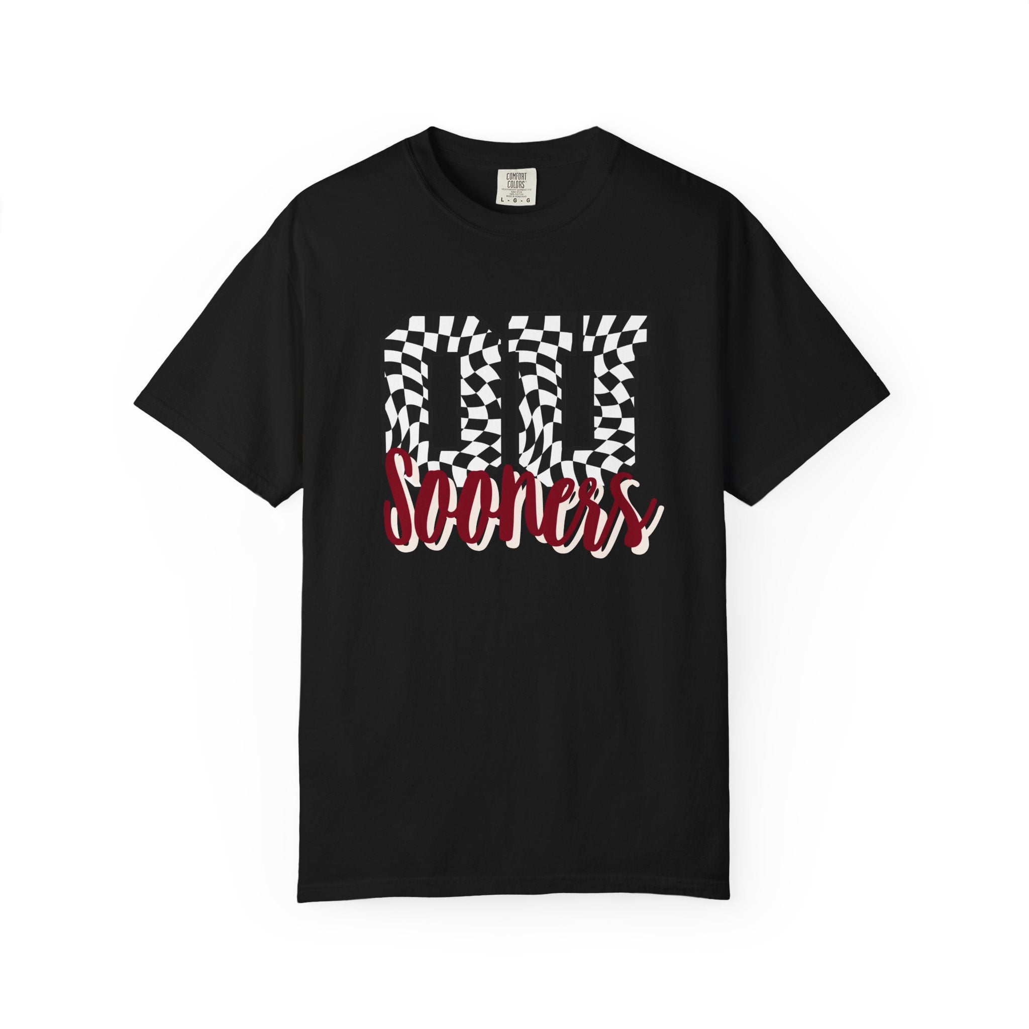Sooners Checkerboard Tee — '00 Sooners' Vintage Game-Day T-Shirt