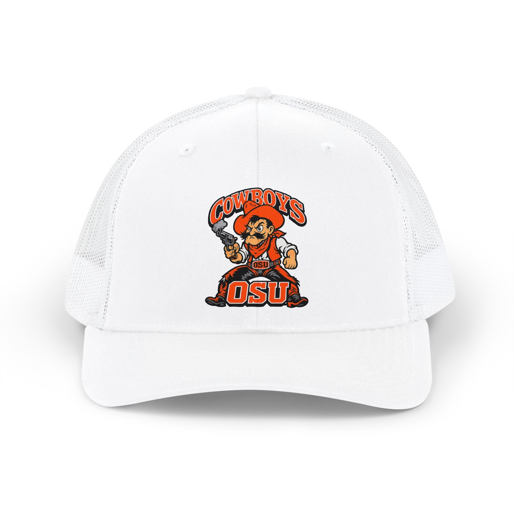 OSU Cowboys Snapback Trucker Cap — Vintage Mascot Logo Hat