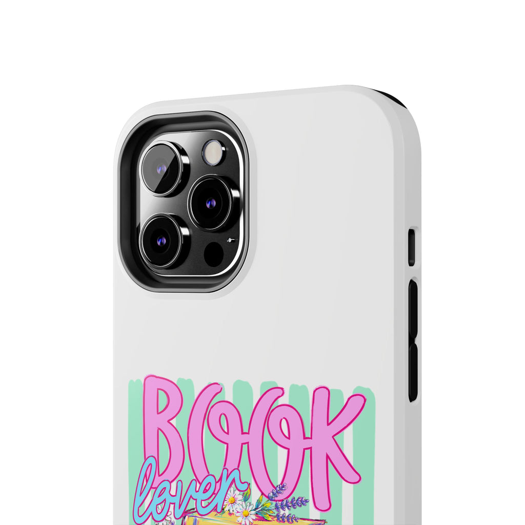 Book Lover Tough Phone Case — Colorful Stack of Books Floral Design