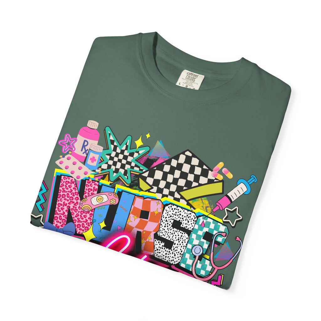 Unisex Graphic T-Shirt — "Nurse for Life" Retro Neon Pop Art Tee