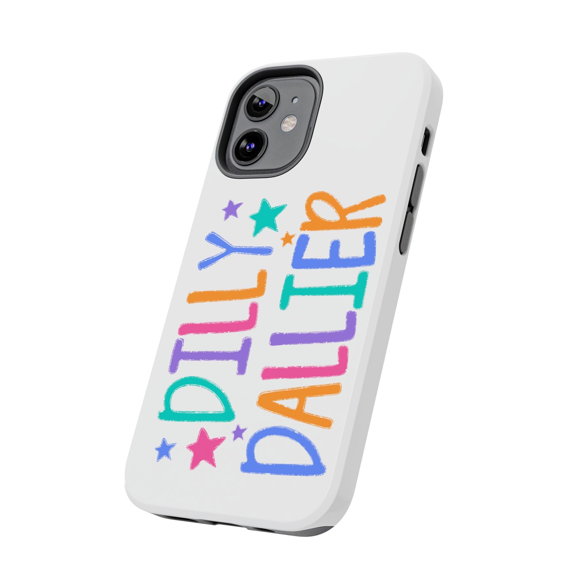 Dilly Dallier Colorful Tough Phone Case — Fun Pastel Stars Protective Cover