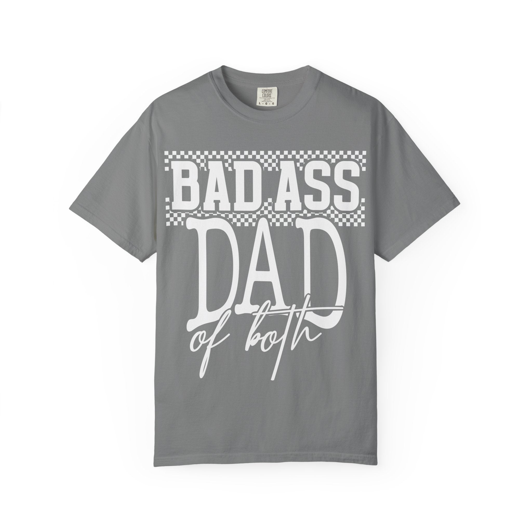 T-Shirt — "Bad Ass Dad" Subtle White Tone-on-Tone Father's Day Tee