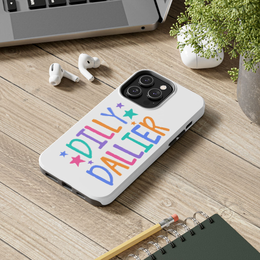 Dilly Dallier Colorful Tough Phone Case — Fun Pastel Stars Protective Cover