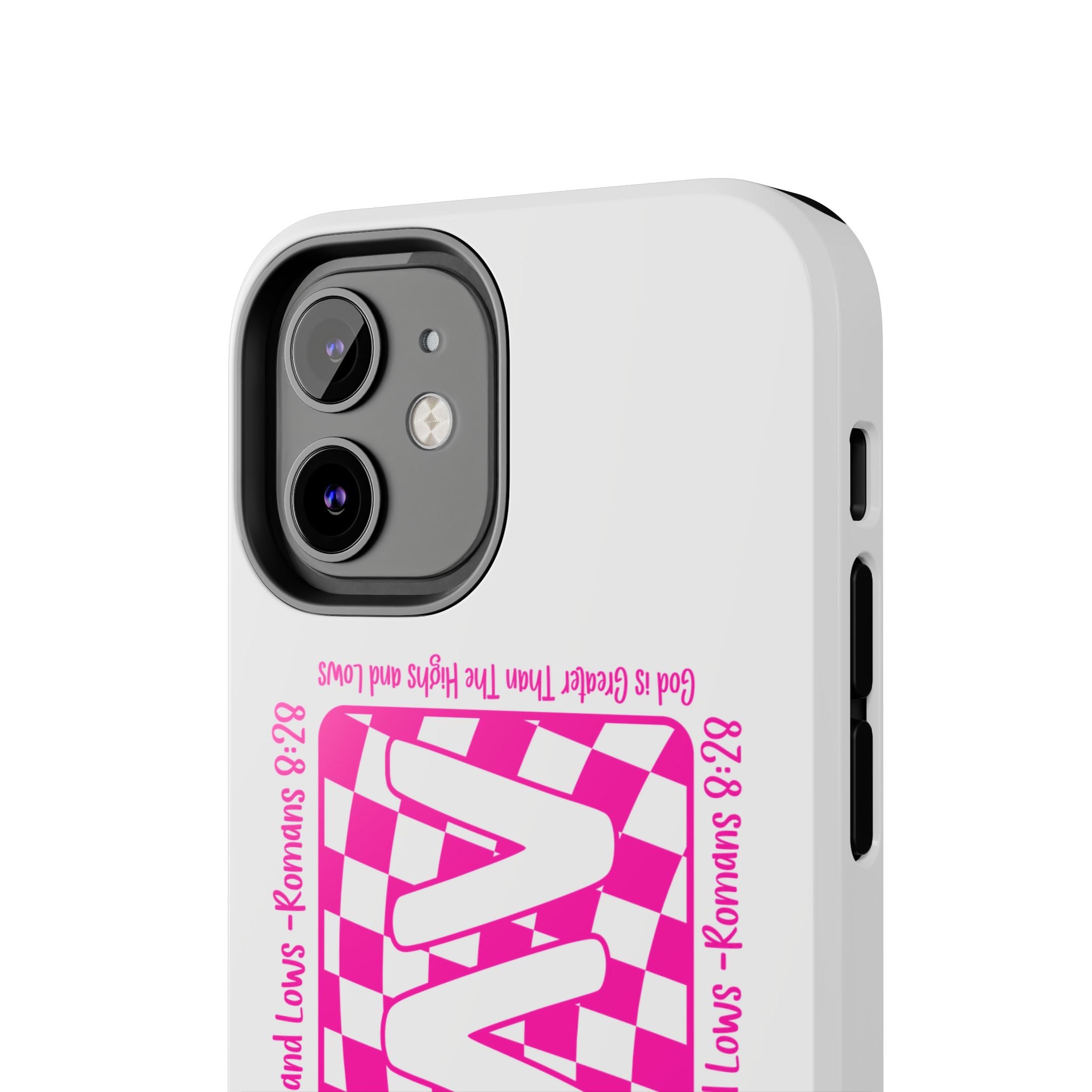 Pink Checker 'GAY' Tough Phone Case — Bold Pride Protective Cover