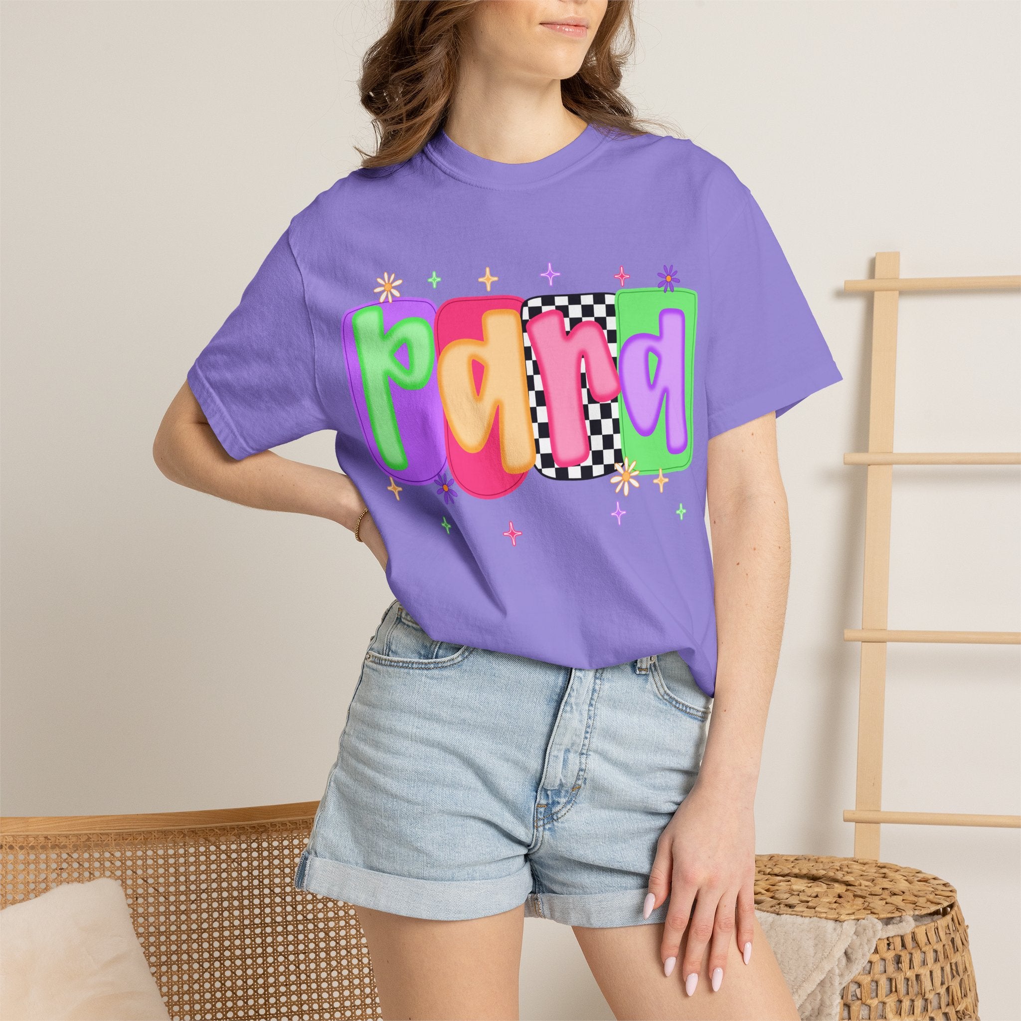 Paisley Retro Bubble Text T‑Shirt — Colorful 'pana' Graphic Tee