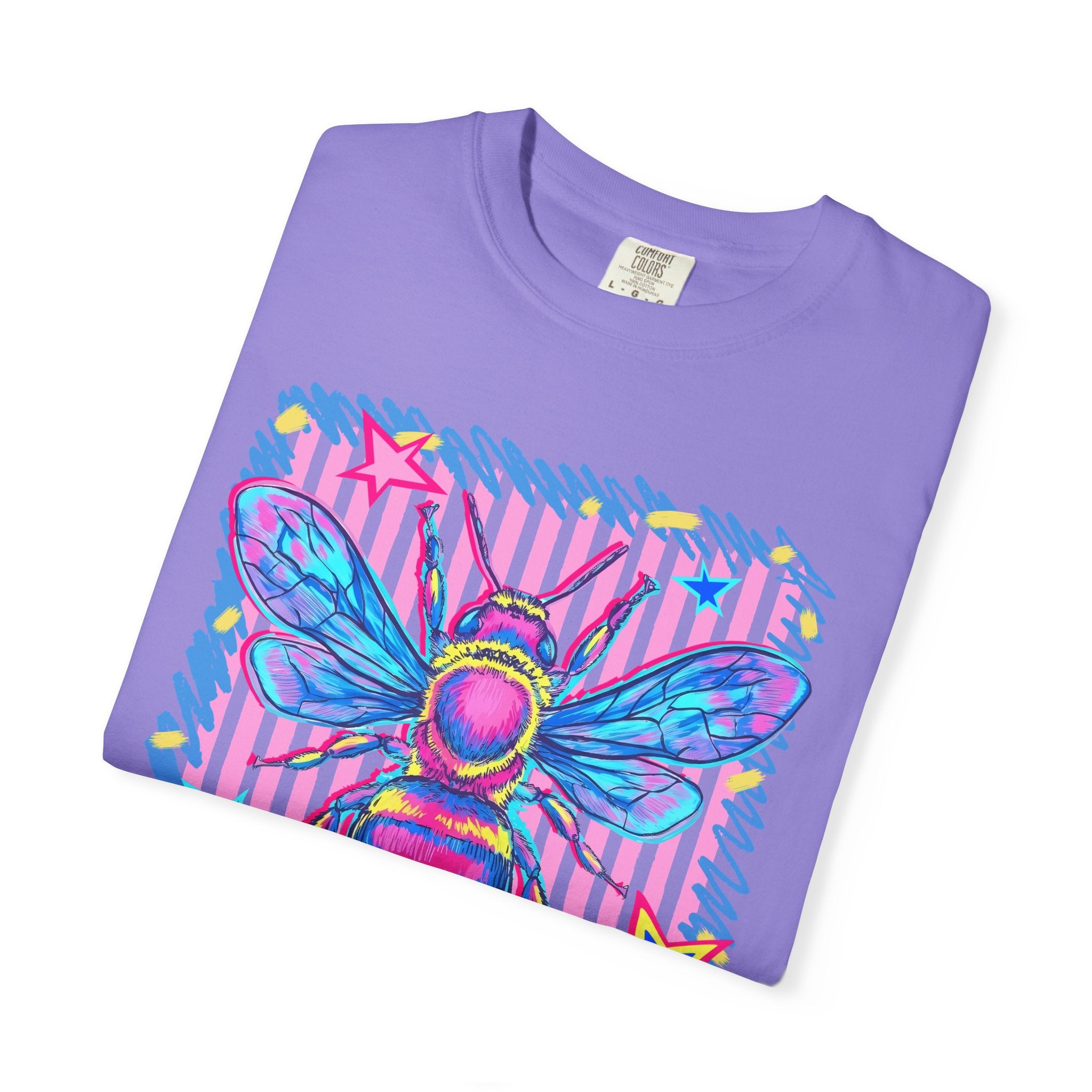 Kind Bee T-Shirt — Colorful Psychedelic Bee Graphic Tee
