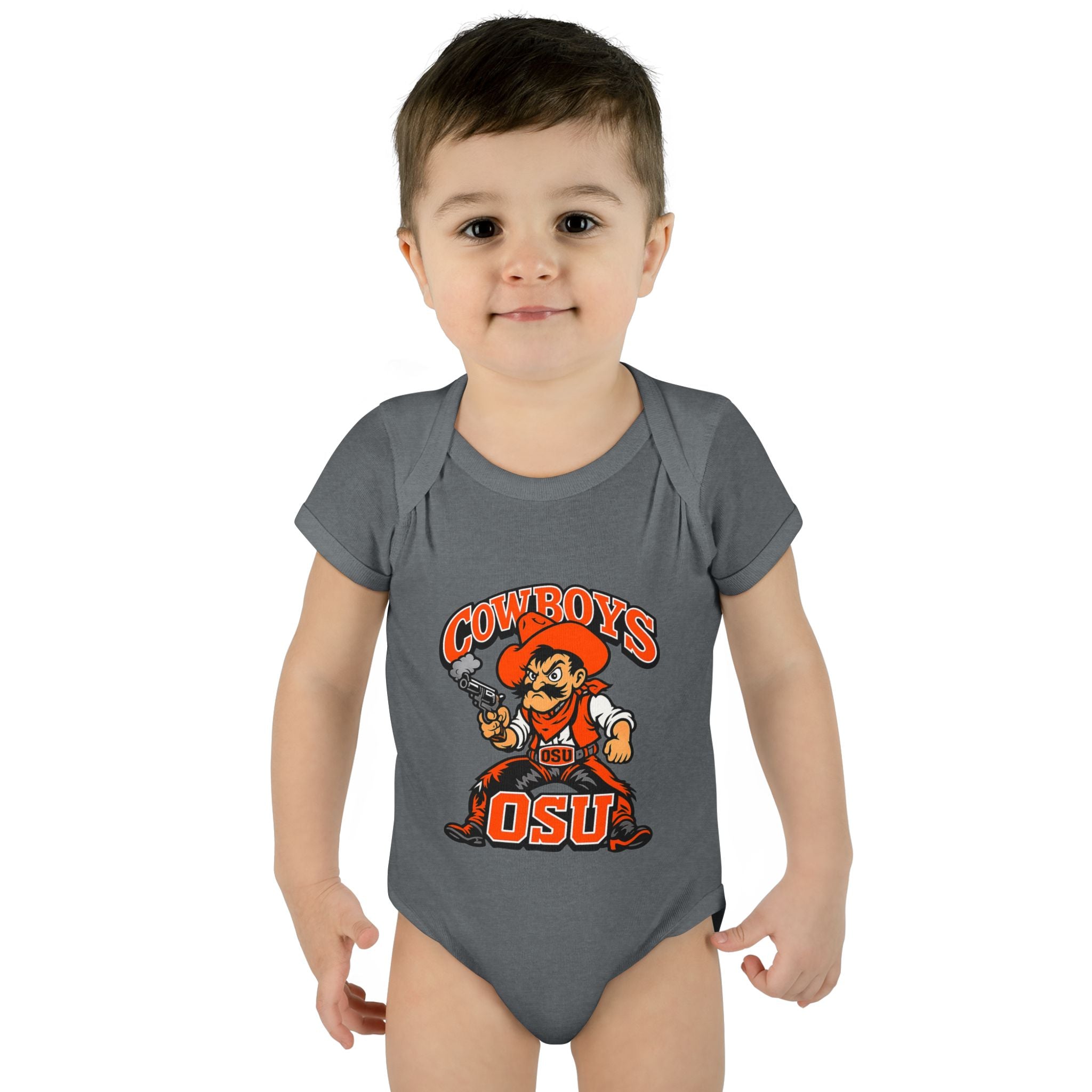 OSU Cowboys Infant Bodysuit – Baby Cowboy Mascot Onesie