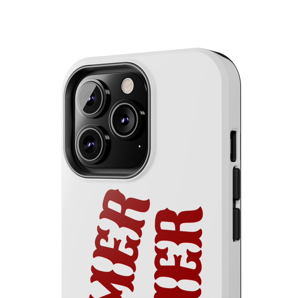 Boomer Sooner Tough Phone Case — Oklahoma Crimson Retro Text Protective Cover