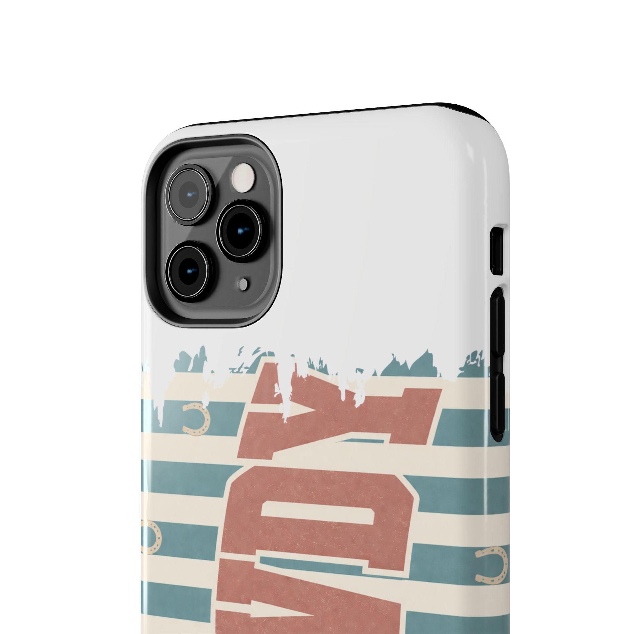 Vintage 'LOVE' Striped Tough Phone Case