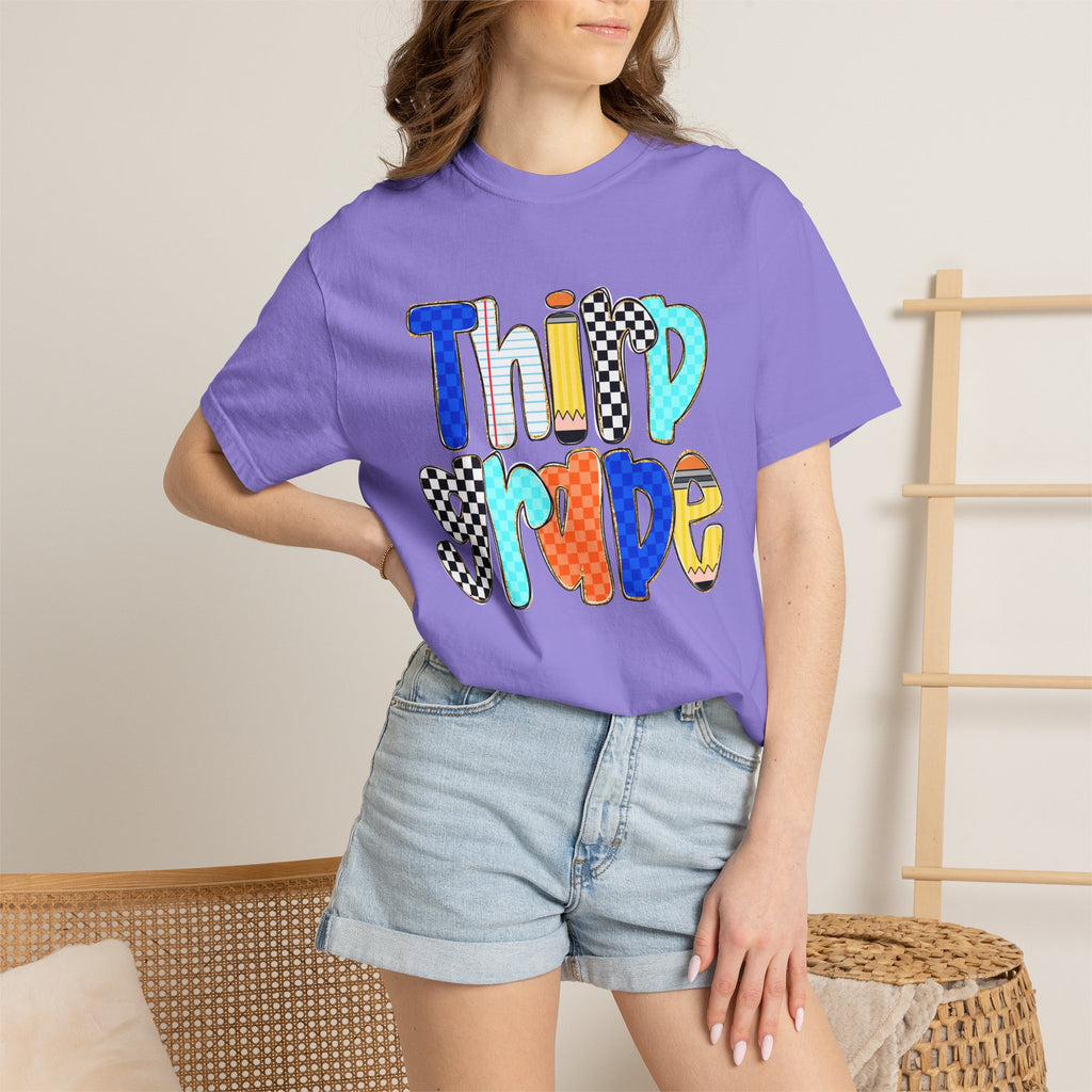 Third Grade T-Shirt — Colorful Retro School Pride Tee