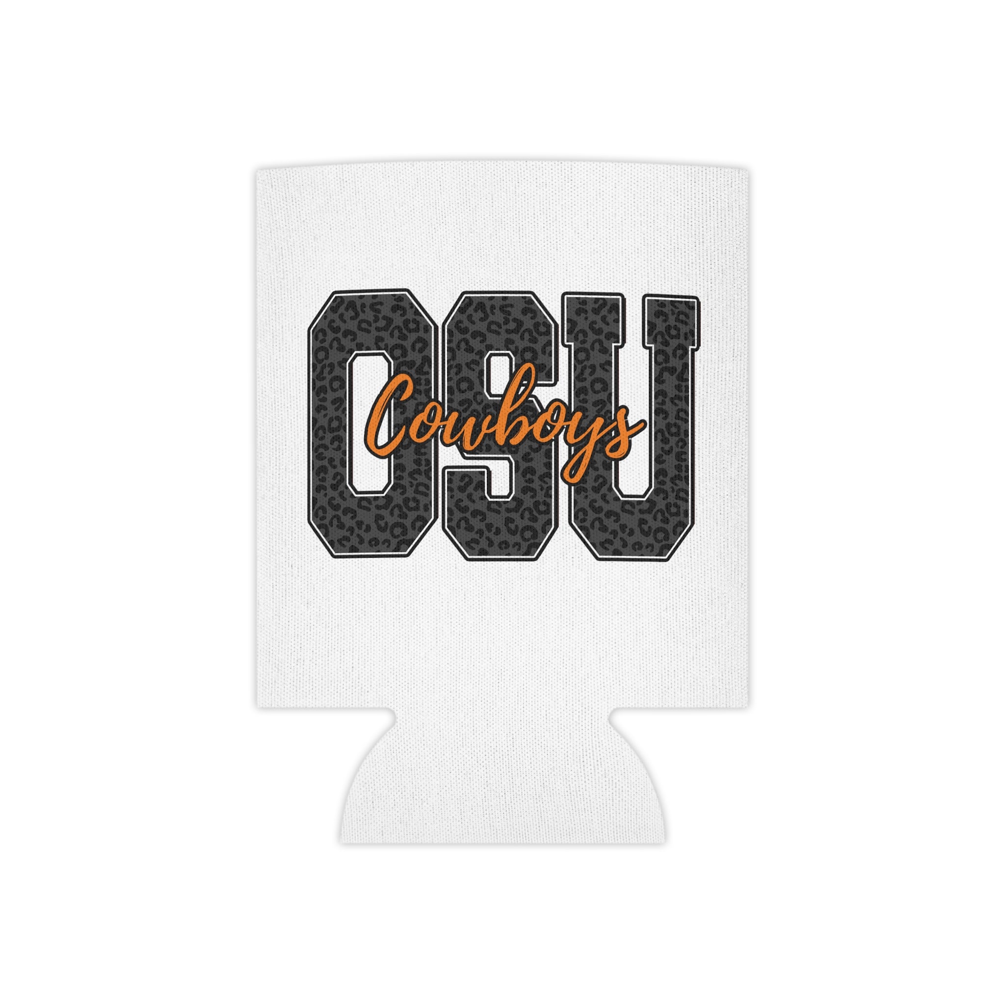 CSU Cowboys Can Cooler – Leopard Print Team Logo Koozie