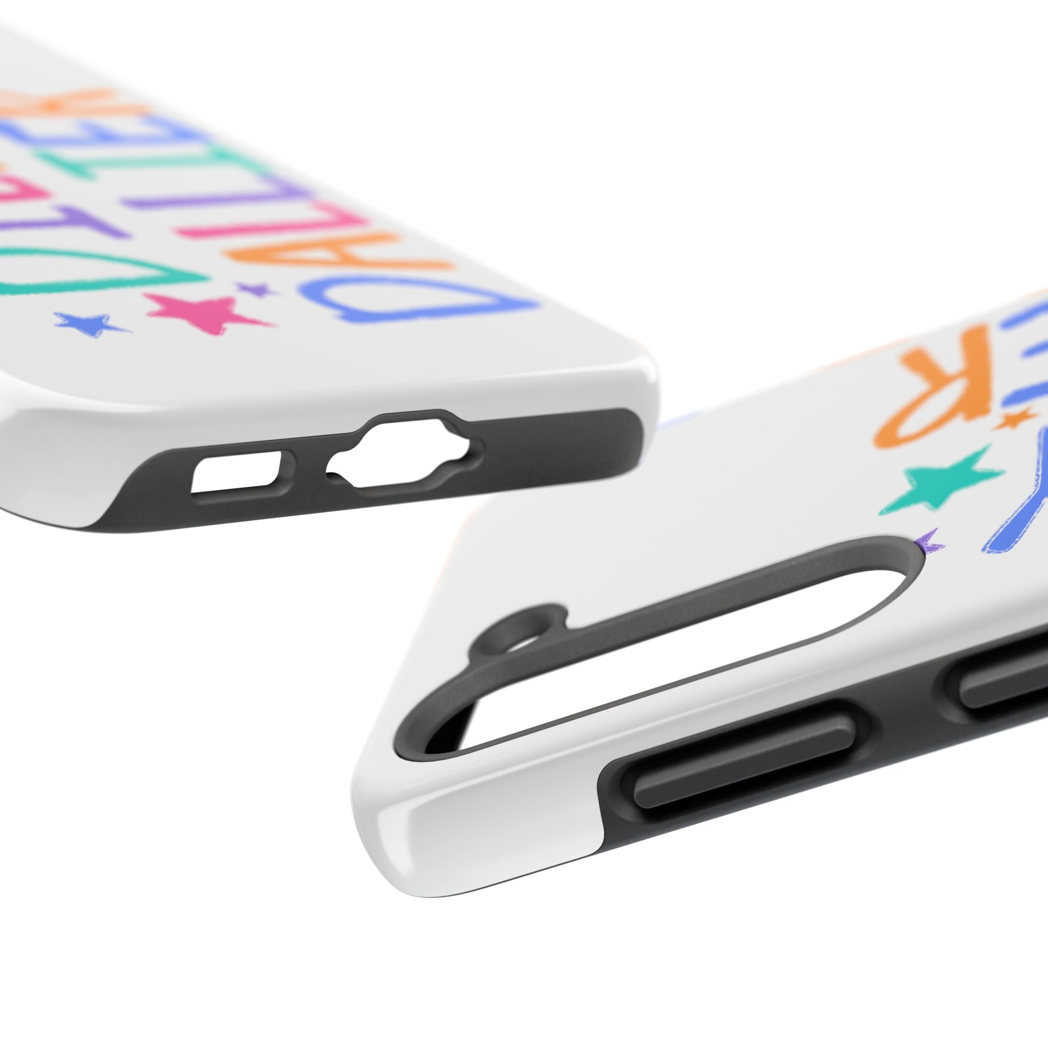 Dilly Dallier Colorful Tough Phone Case — Fun Pastel Stars Protective Cover