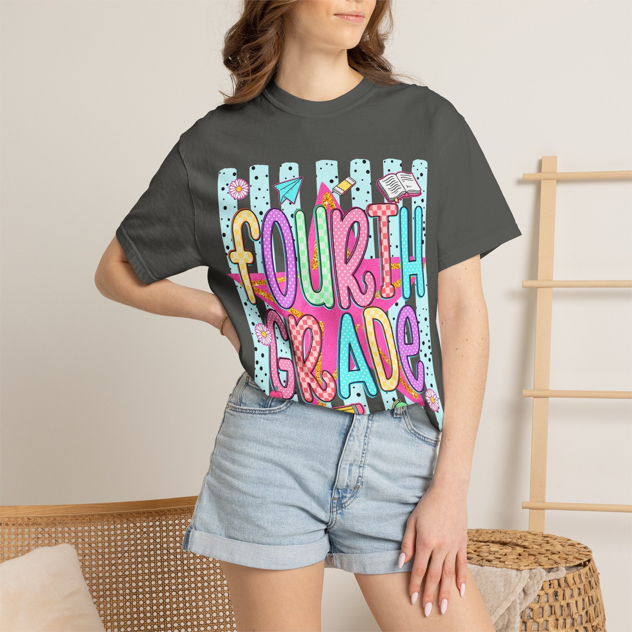 Fourth Grade Colorful Back-to-School T-Shirt