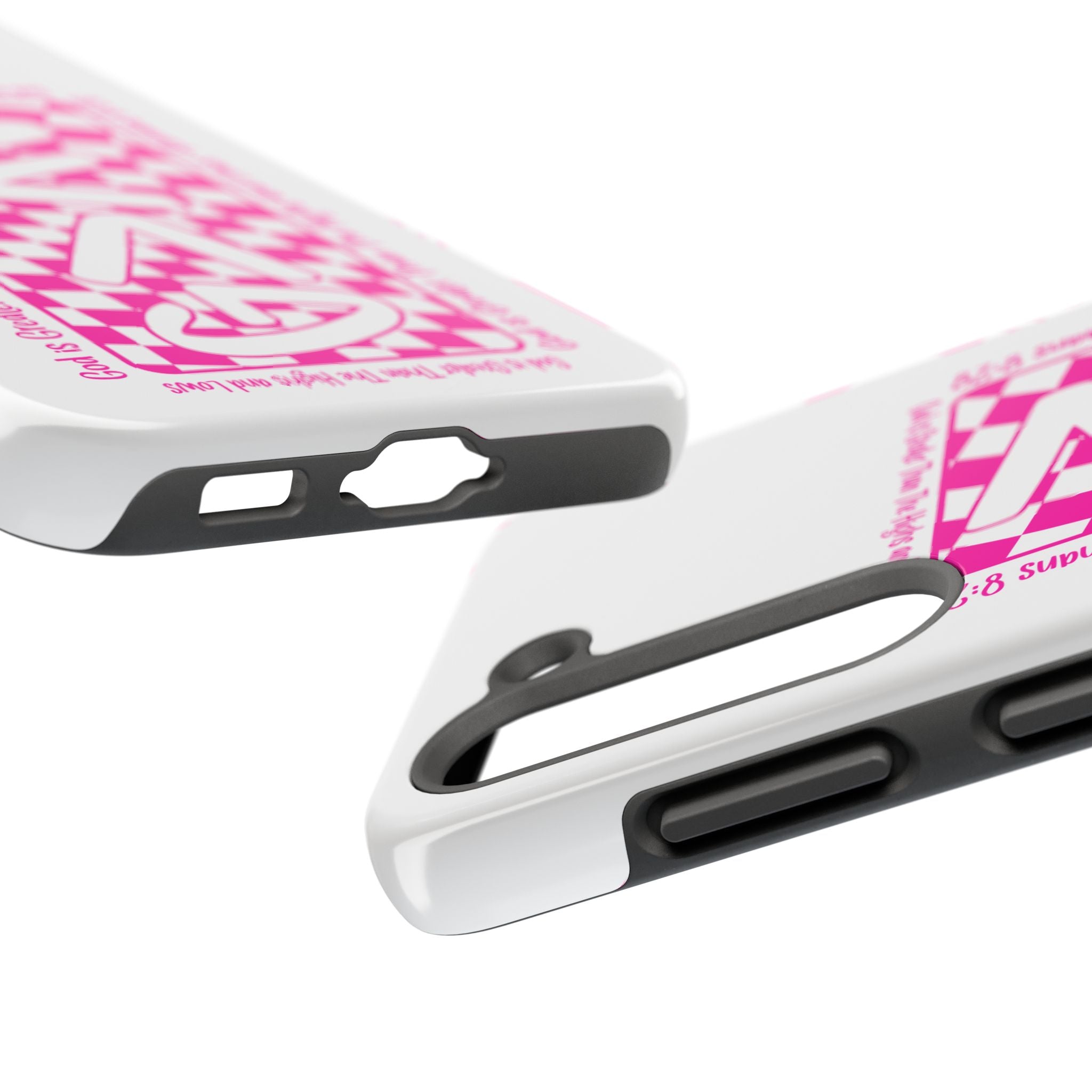Pink Checker 'GAY' Tough Phone Case — Bold Pride Protective Cover