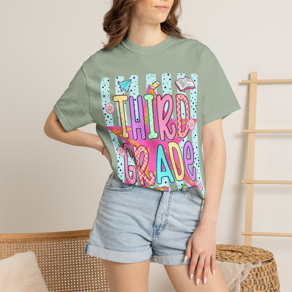 Third Grade T-Shirt — Cute Colorful Back-to-School Tee for Kids & Teachers