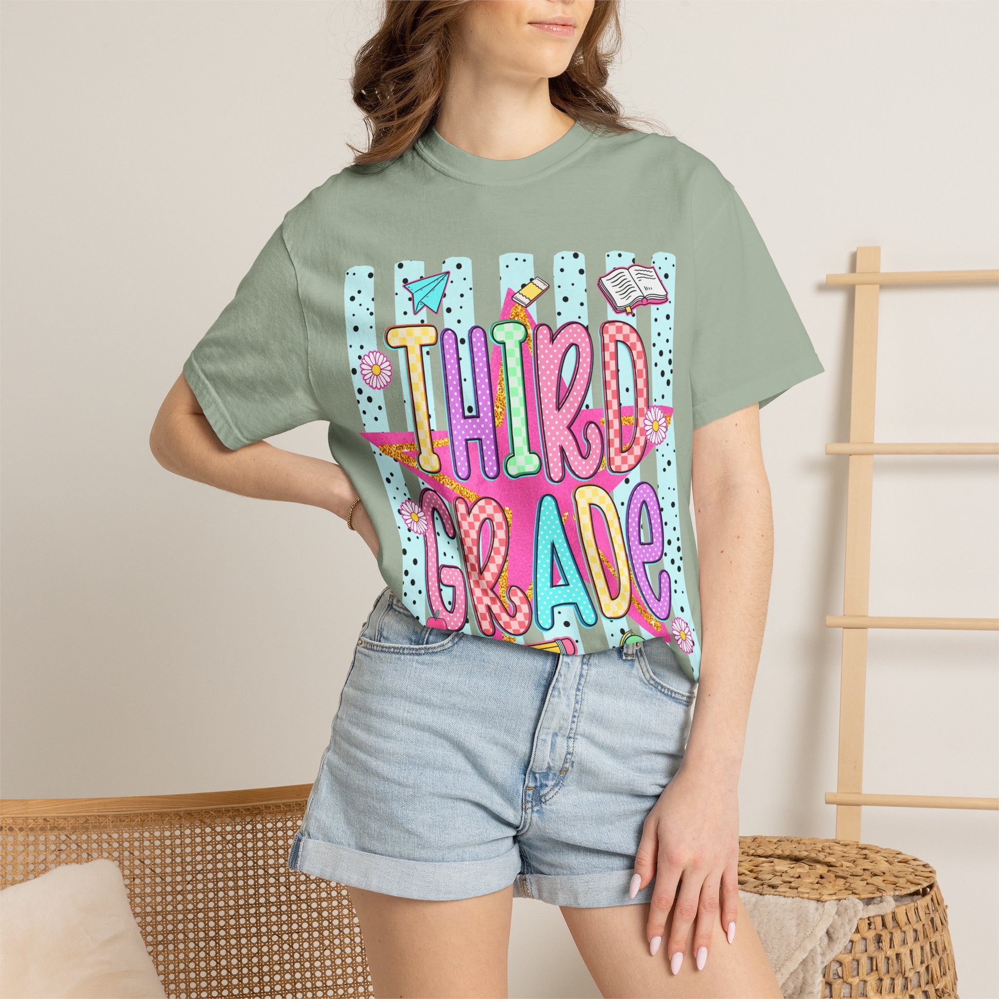 Third Grade T-Shirt — Cute Colorful Back-to-School Tee for Kids & Teachers