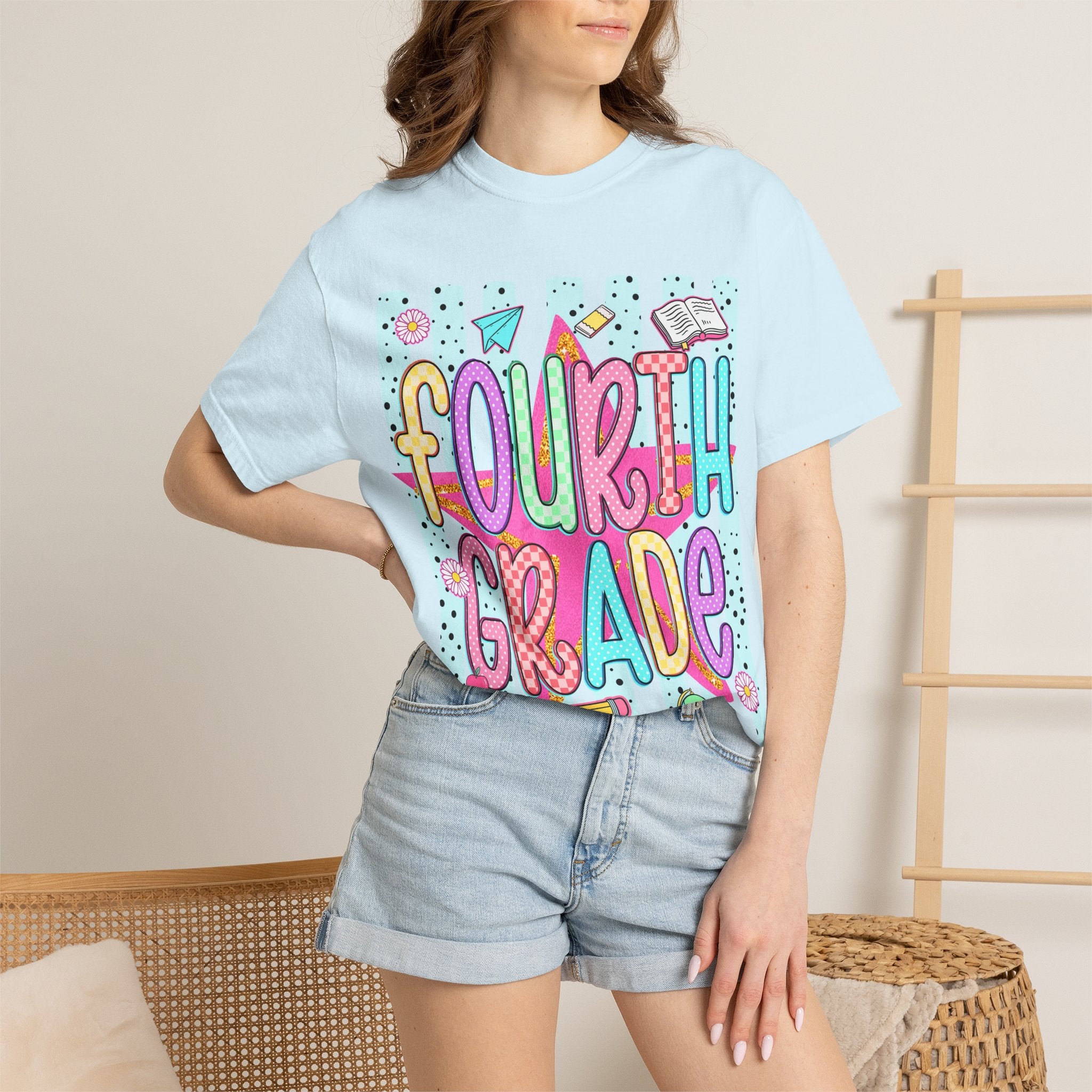 Fourth Grade Colorful Back-to-School T-Shirt