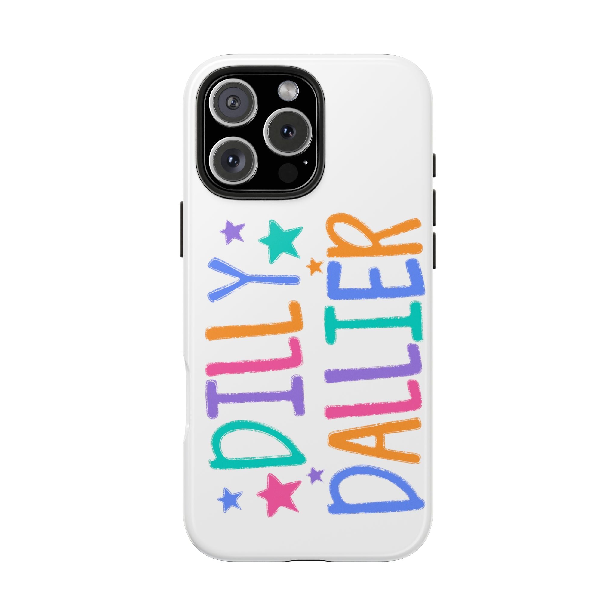 Dilly Dallier Colorful Tough Phone Case — Fun Pastel Stars Protective Cover