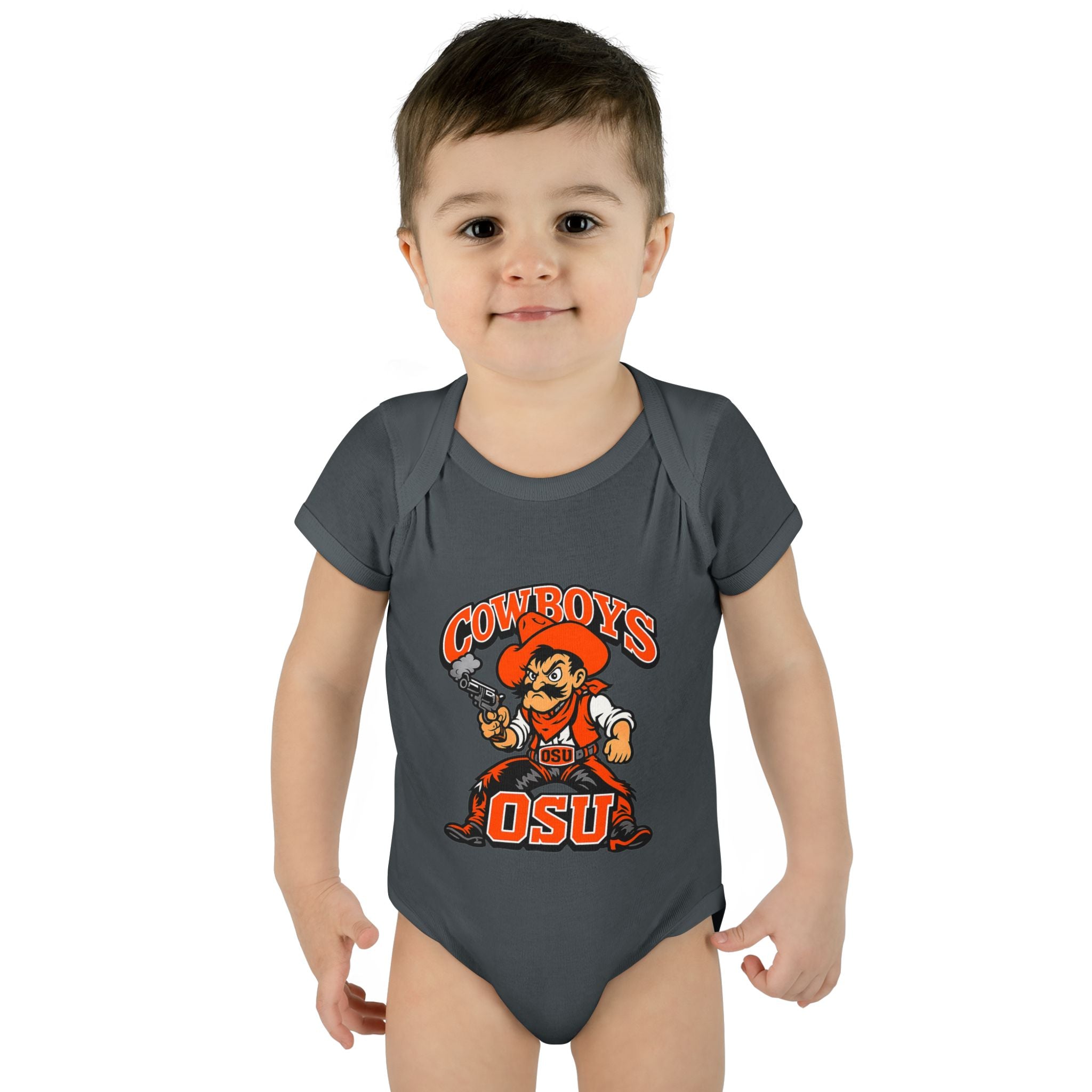 OSU Cowboys Infant Bodysuit – Baby Cowboy Mascot Onesie