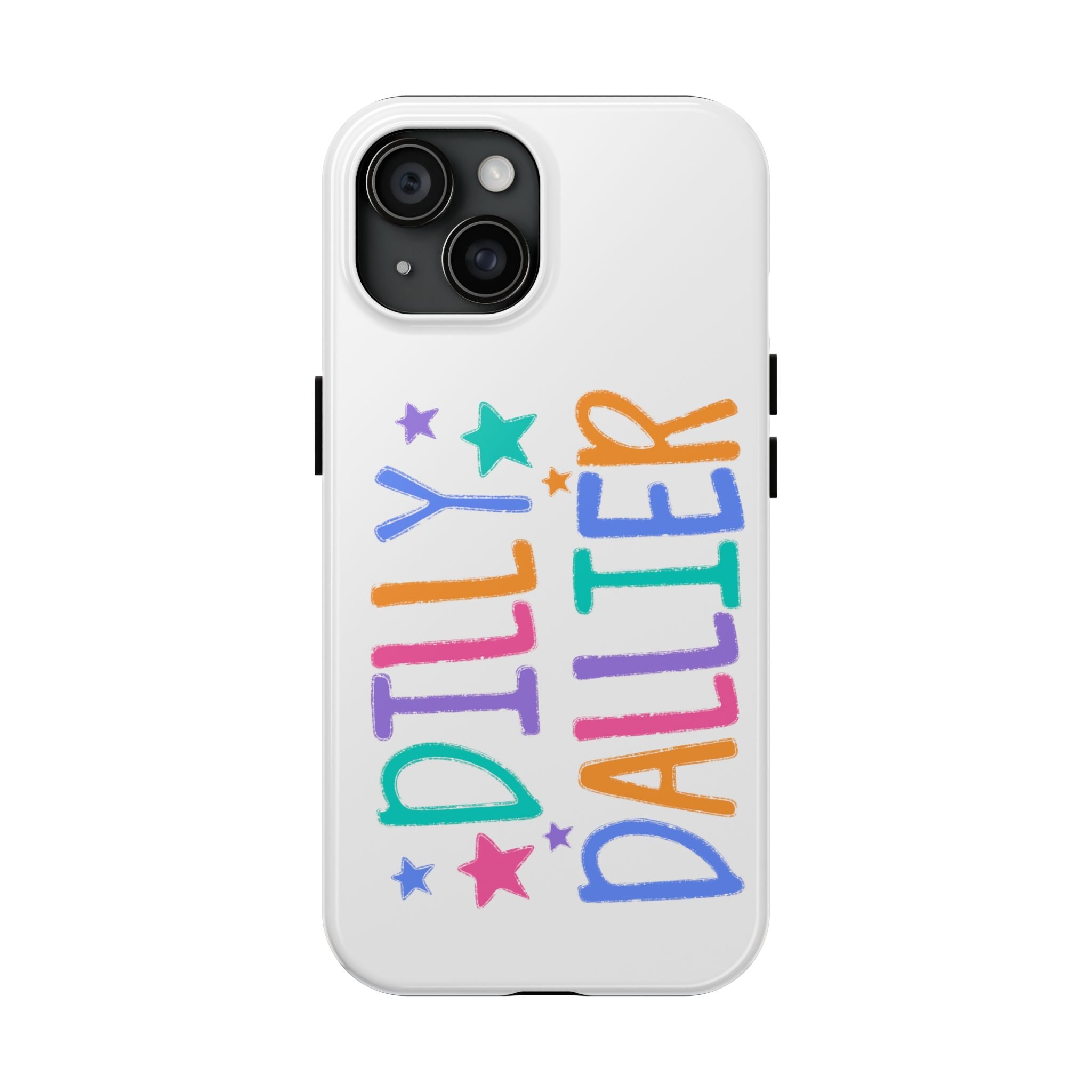 Dilly Dallier Colorful Tough Phone Case — Fun Pastel Stars Protective Cover