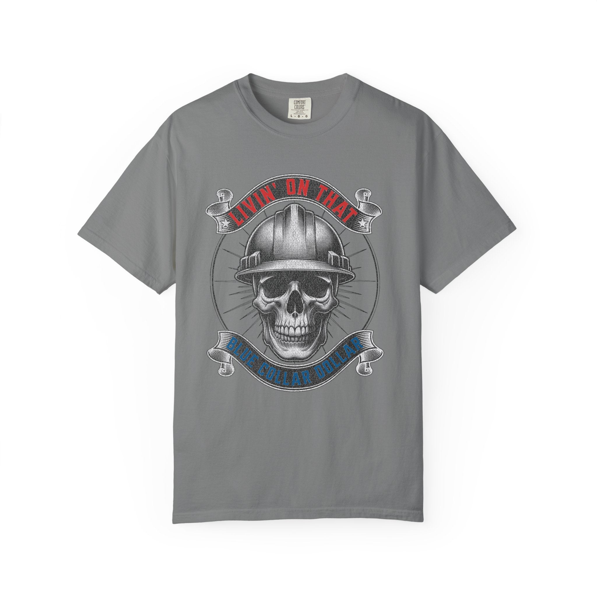 Skull Miner T-Shirt — 'Livin' On That Coal Dust' Vintage Workwear Tee