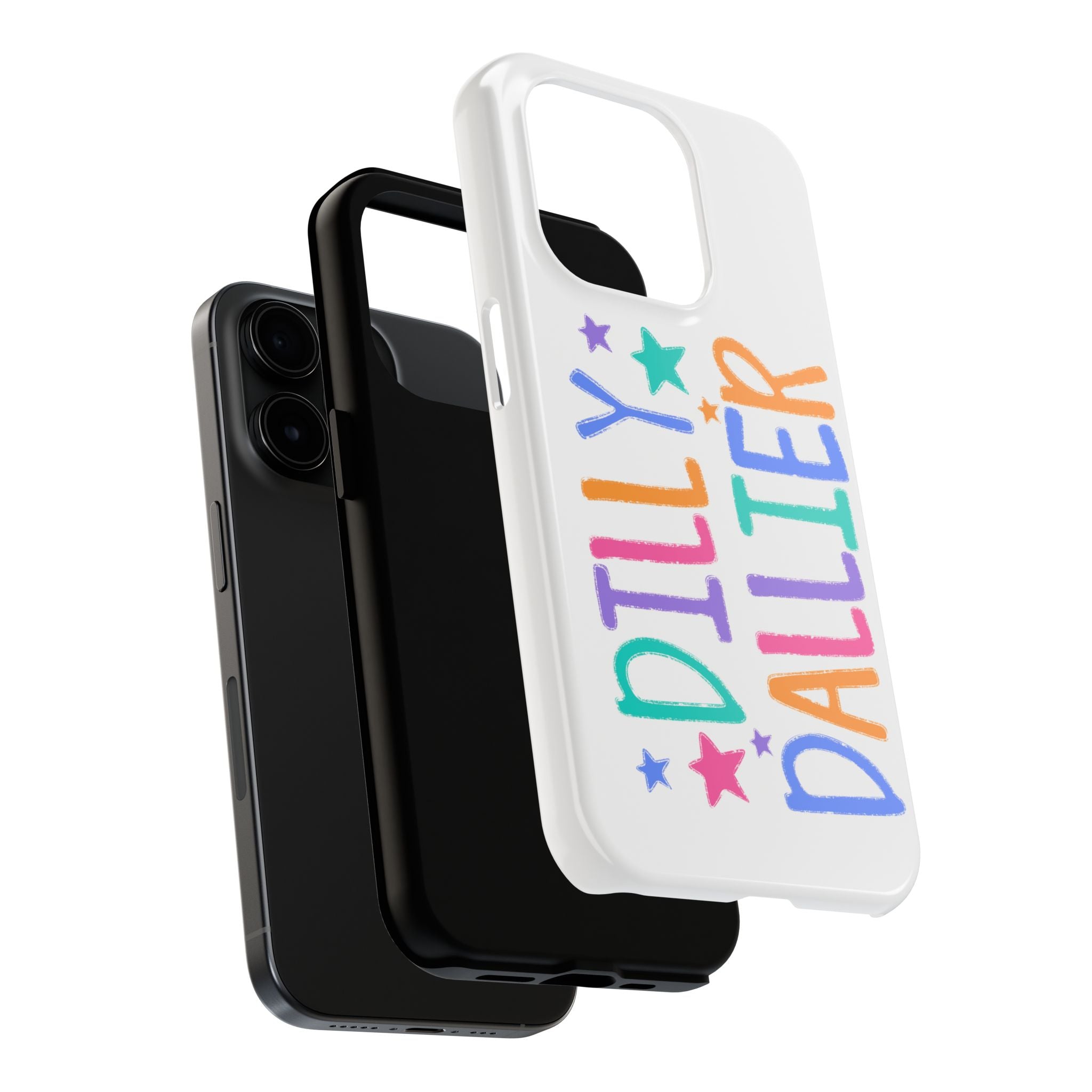 Dilly Dallier Colorful Tough Phone Case — Fun Pastel Stars Protective Cover