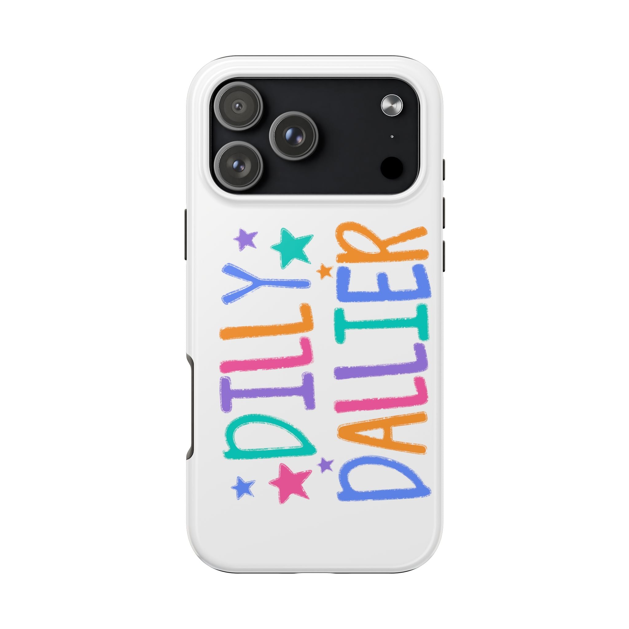 Dilly Dallier Colorful Tough Phone Case — Fun Pastel Stars Protective Cover