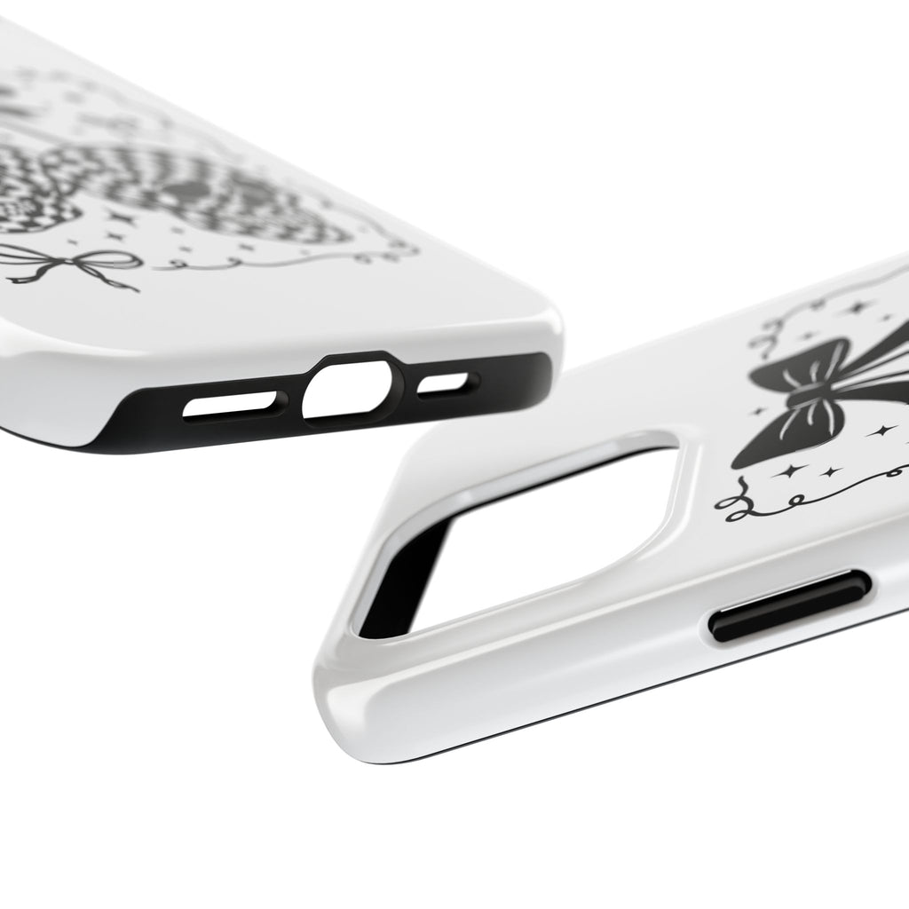 Skull Bow Phone Case - Checkerboard Gothic Tough Phone Case