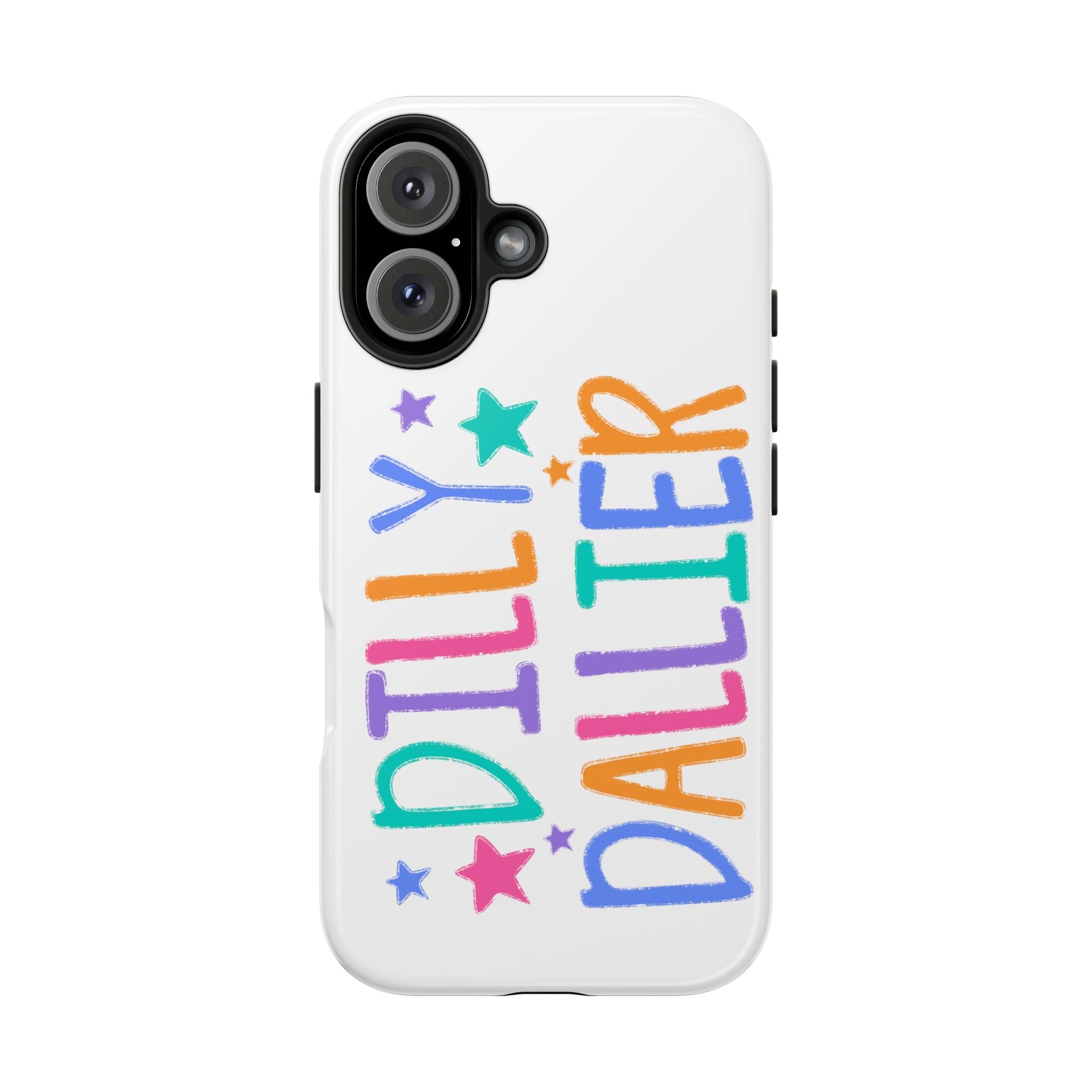 Dilly Dallier Colorful Tough Phone Case — Fun Pastel Stars Protective Cover