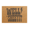 Doormat — 'Well Sh*t' Funny Welcome Coir Mat with Lightning Bolt (Humorous Entryway Gift)
