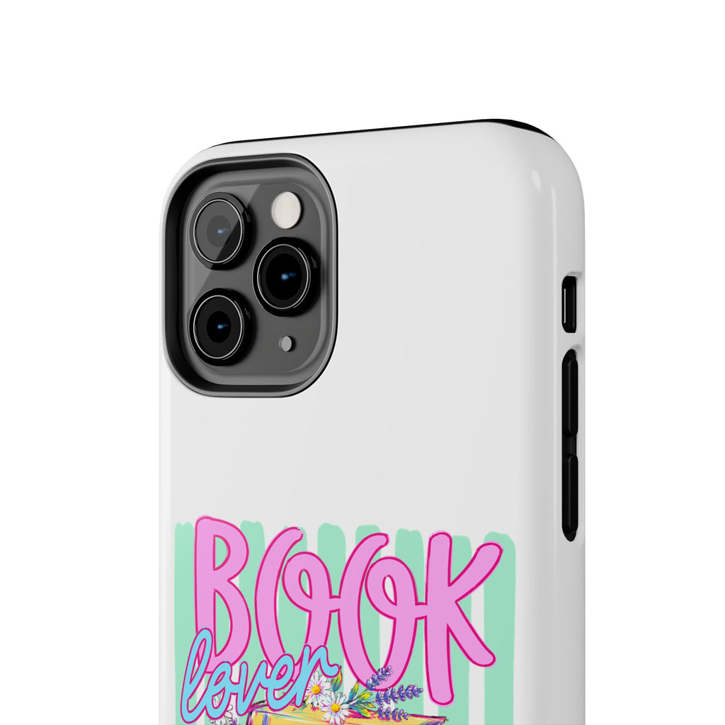 Book Lover Tough Phone Case — Colorful Stack of Books Floral Design
