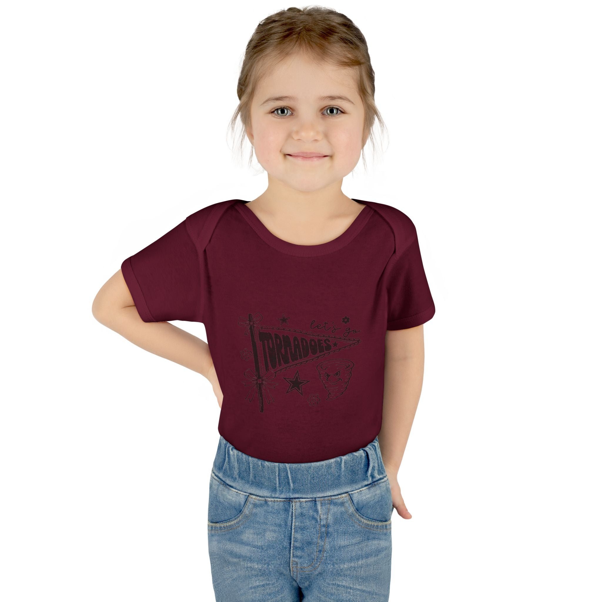 Let's Be Tornadoes Baby Bodysuit – Cute Retro Space Drawing Infant Onesie