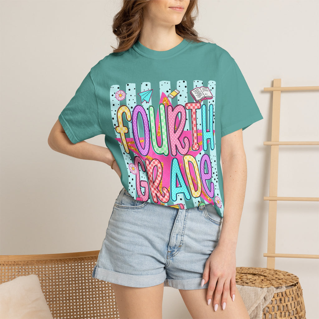 Fourth Grade Colorful Back-to-School T-Shirt