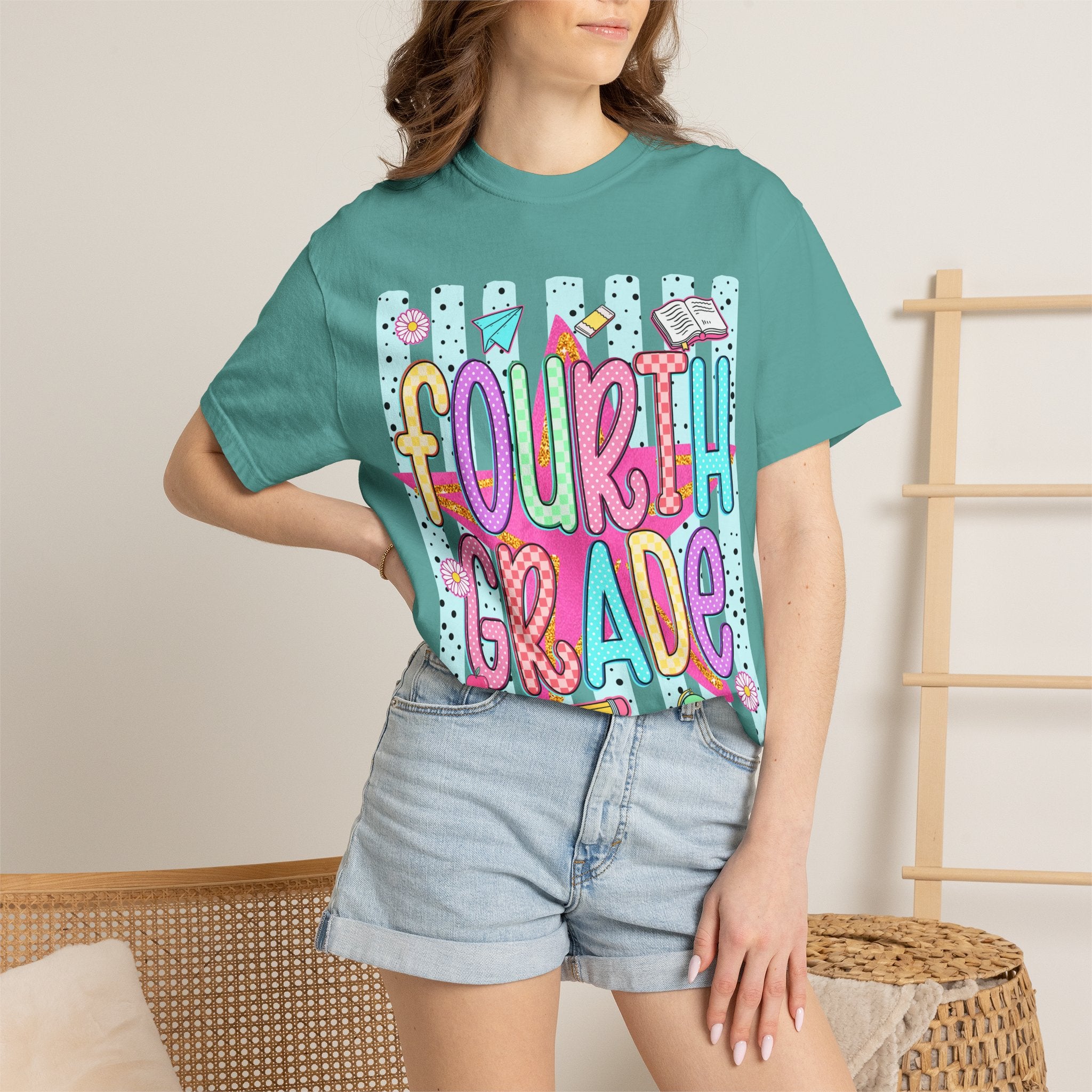 Fourth Grade Colorful Back-to-School T-Shirt