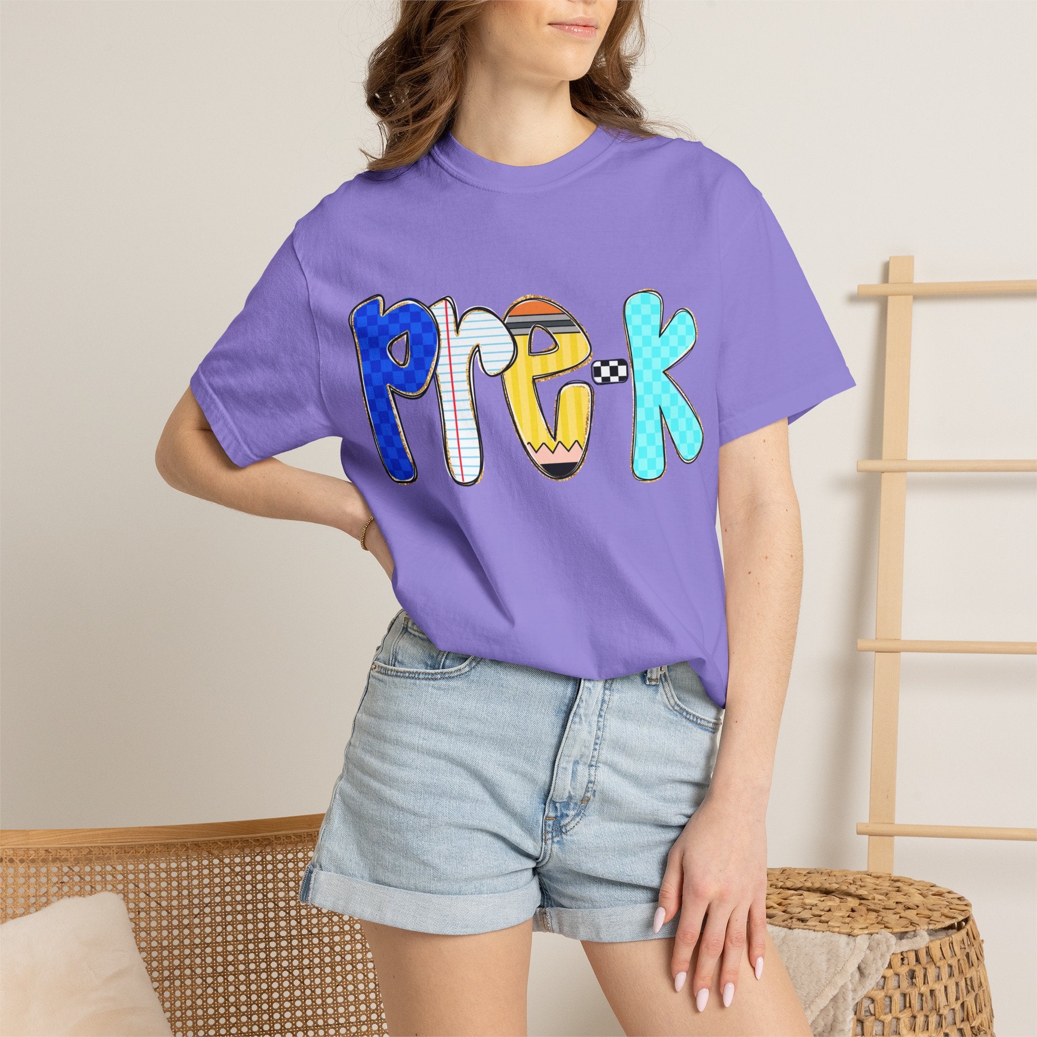 Pre-K Colorful Kids T-Shirt — Playful Preschool Back-to-School Tee