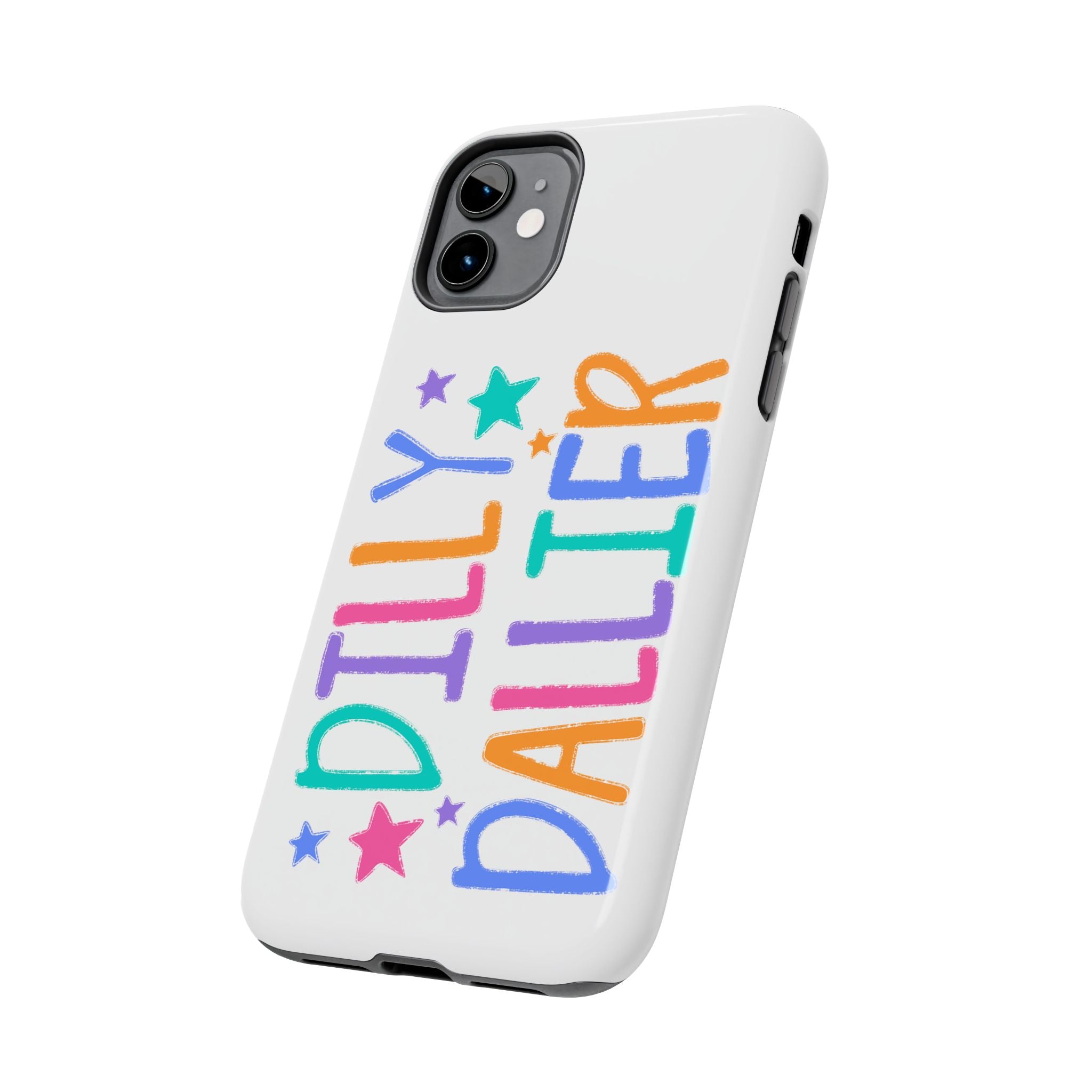Dilly Dallier Colorful Tough Phone Case — Fun Pastel Stars Protective Cover