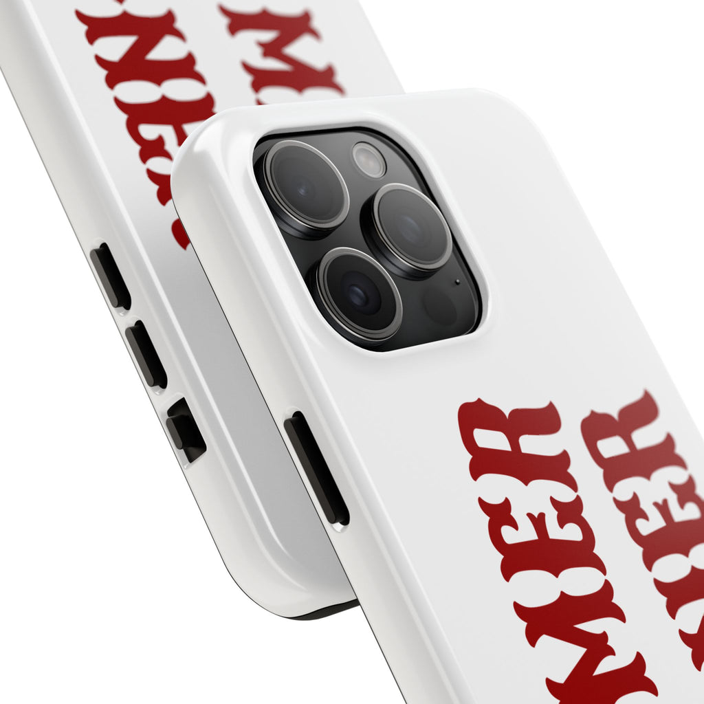 Boomer Sooner Tough Phone Case — Oklahoma Crimson Retro Text Protective Cover