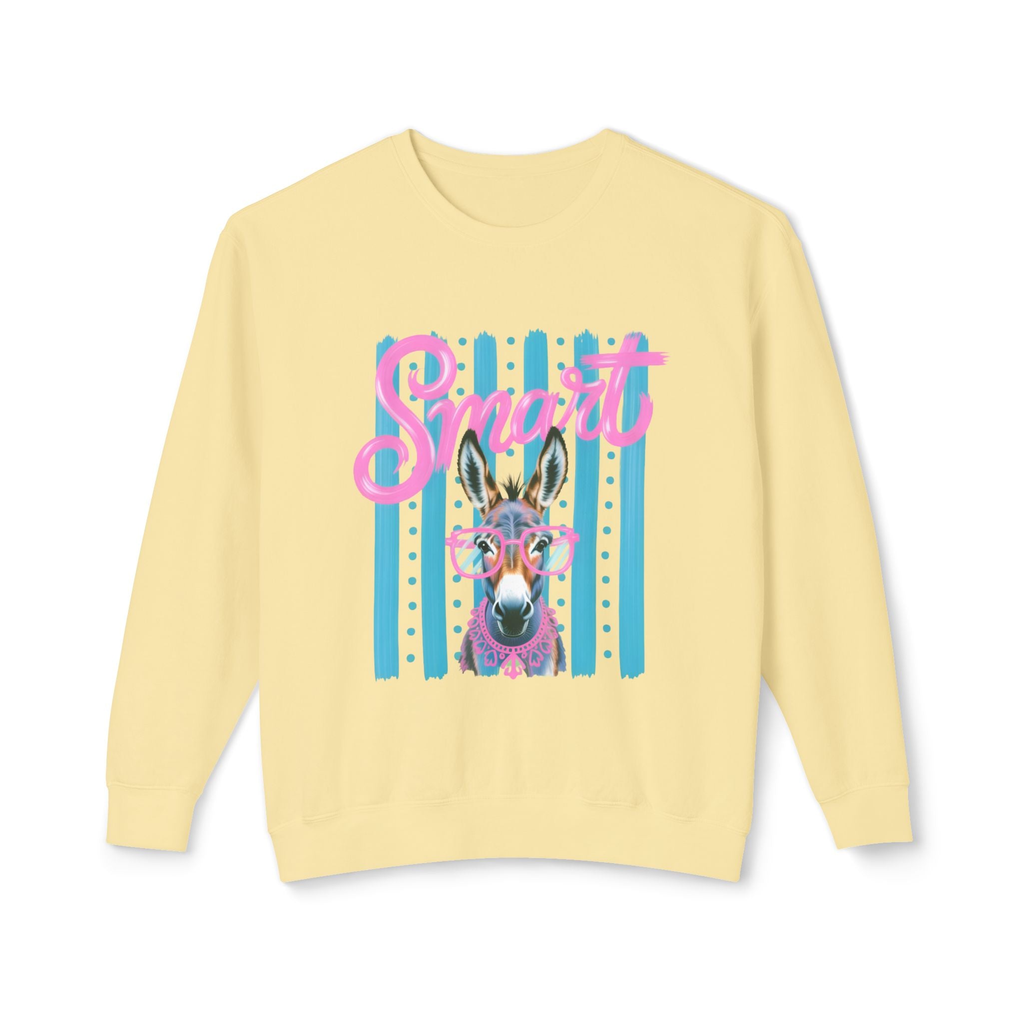 Donkey Sweet Crewneck Sweatshirt — 'Sweet' Colorful Donkey Graphic